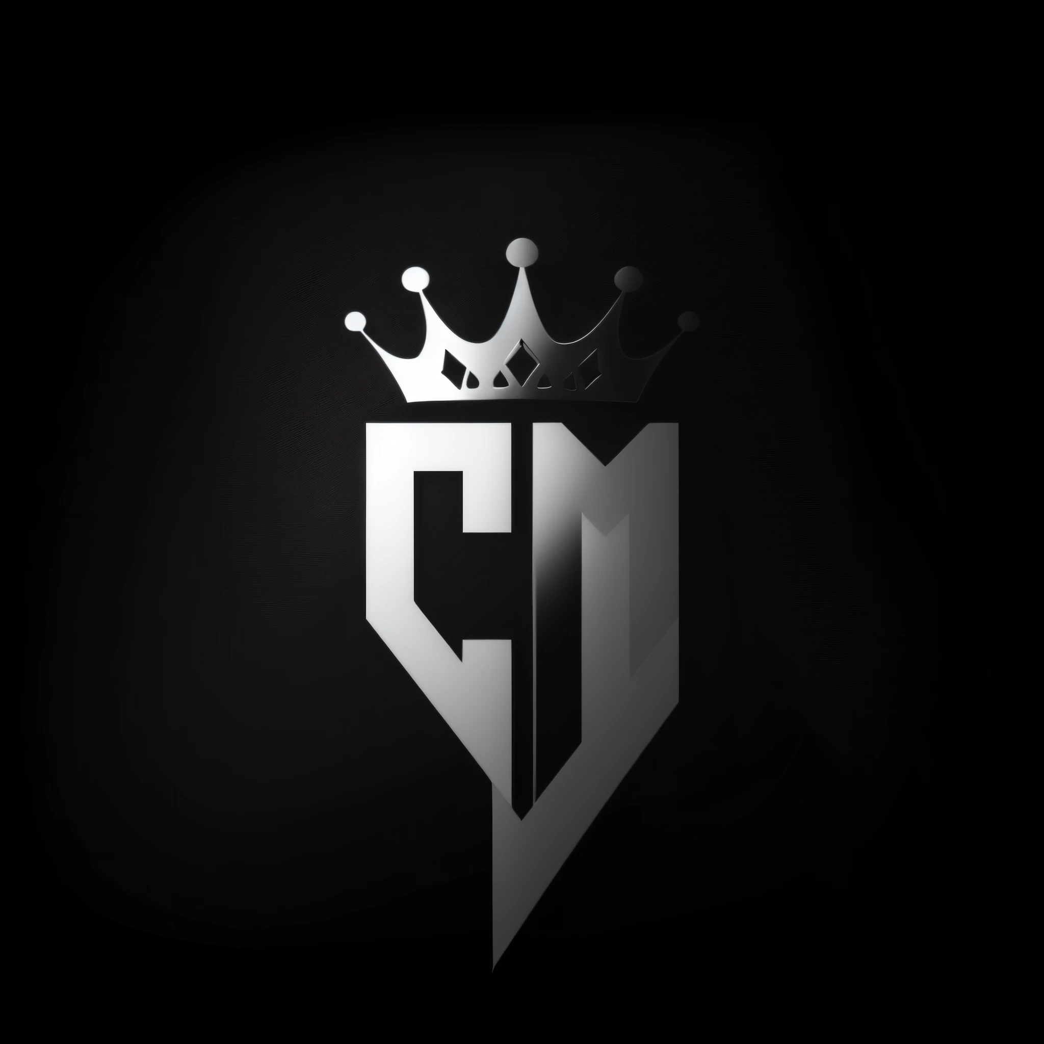 a black and white logo with a crown on top, crowned, black and white logo, minimalist logo without text, black metal band logo, with crown, cosmic royalty, black metal logos, best logo, crown, simple logo, crown on head, esports logo, logo concept design, clean logo, the crown is too high, minimalist logo, symmetrical crown, writing 'Clips' under crown