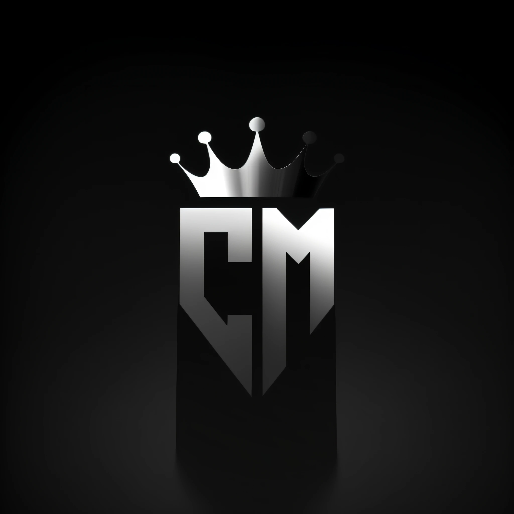 a black and white logo with a crown on top, crowned, black and white logo, minimalist logo without text, black metal band logo, with crown, cosmic royalty, black metal logos, best logo, crown, simple logo, crown on head, esports logo, logo concept design, clean logo, the crown is too high, minimalist logo, symmetrical crown, writing 'Clips' under crown