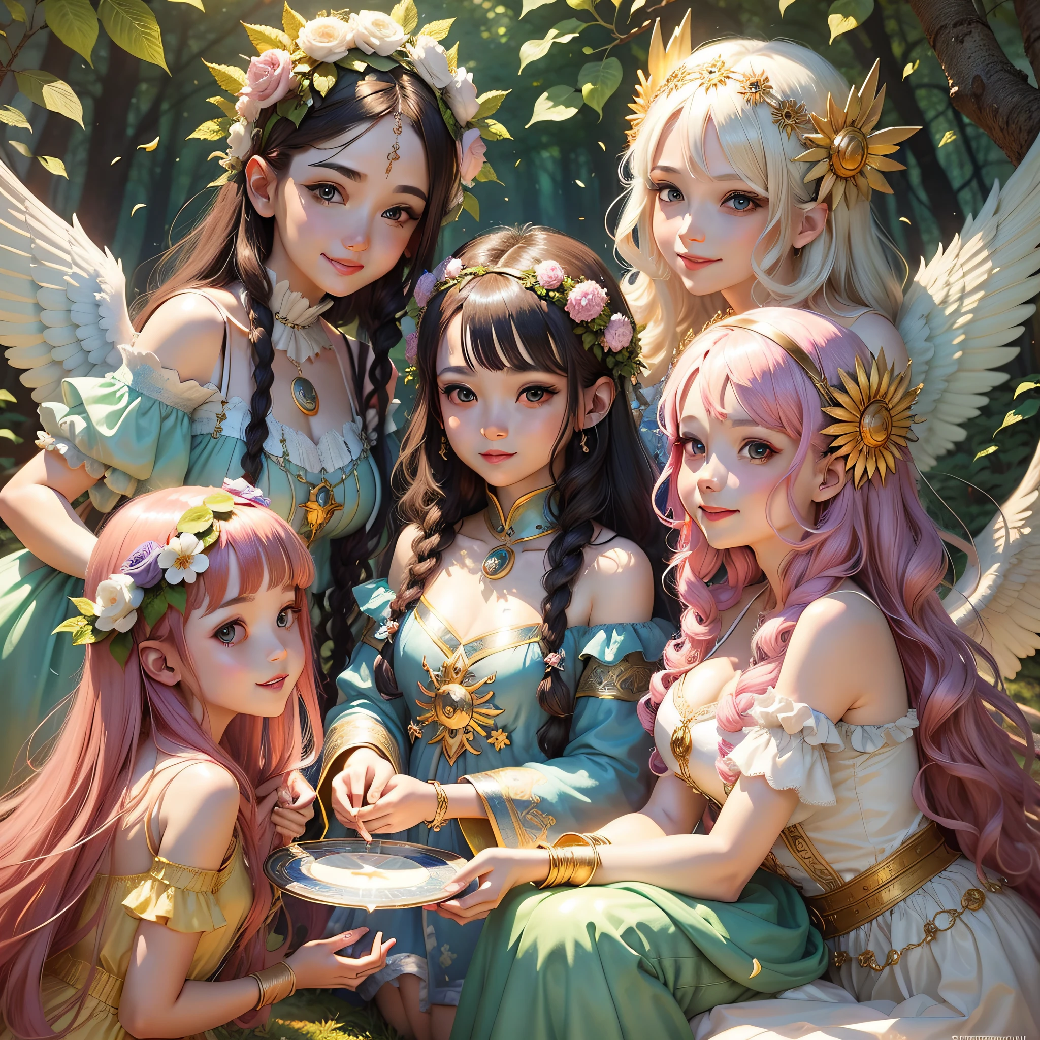 Sun and Moon, Beautiful Smile, Beautiful Fantasy Art, Angels and Fairies, Birthday Party with Friends in the Forest, Astrology, Visions, Wonder Art