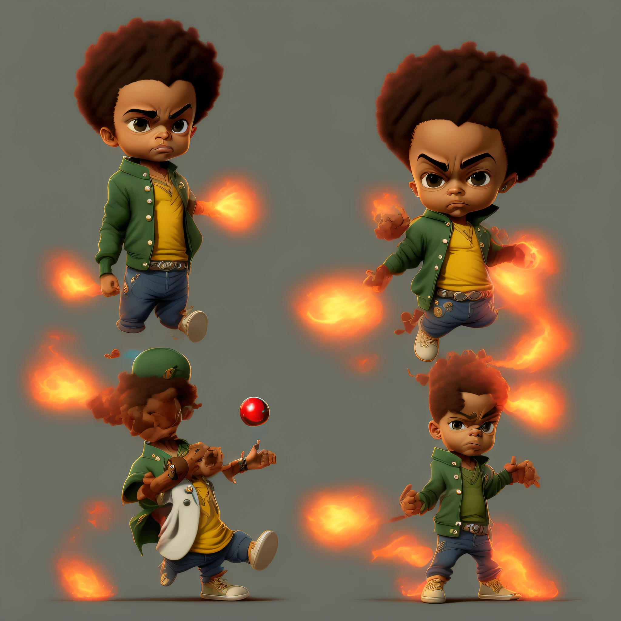 (Huey freeman) is an amazing character worth portraying in an illustration! Are we going to make it super cute (super cute:1.2) and apply elements of surrealism (surrealism:1.3) to create a dreamlike (dreamlike:1.2) and fantastical (fantasy) world, perhaps including elements that are trending in Artstation (trend in artstation:1.1)? Let's make the image detailed (detailed) and with aspects of cbzbb, to get a unique and impressive result!