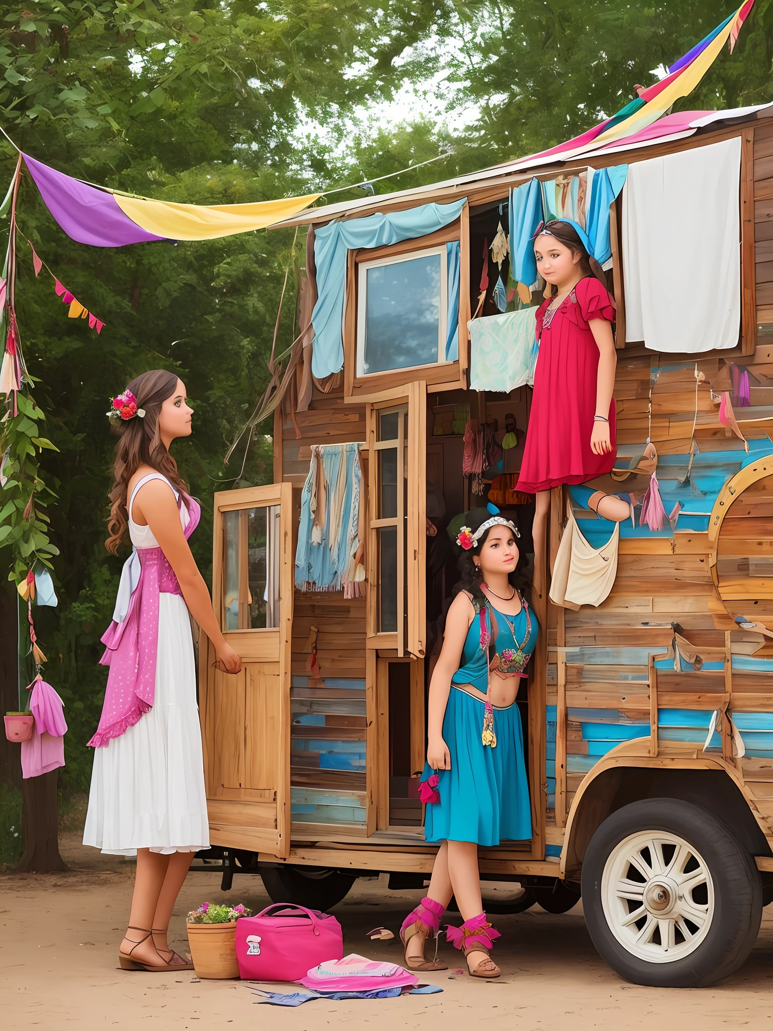 Create a prompt for gypsy images