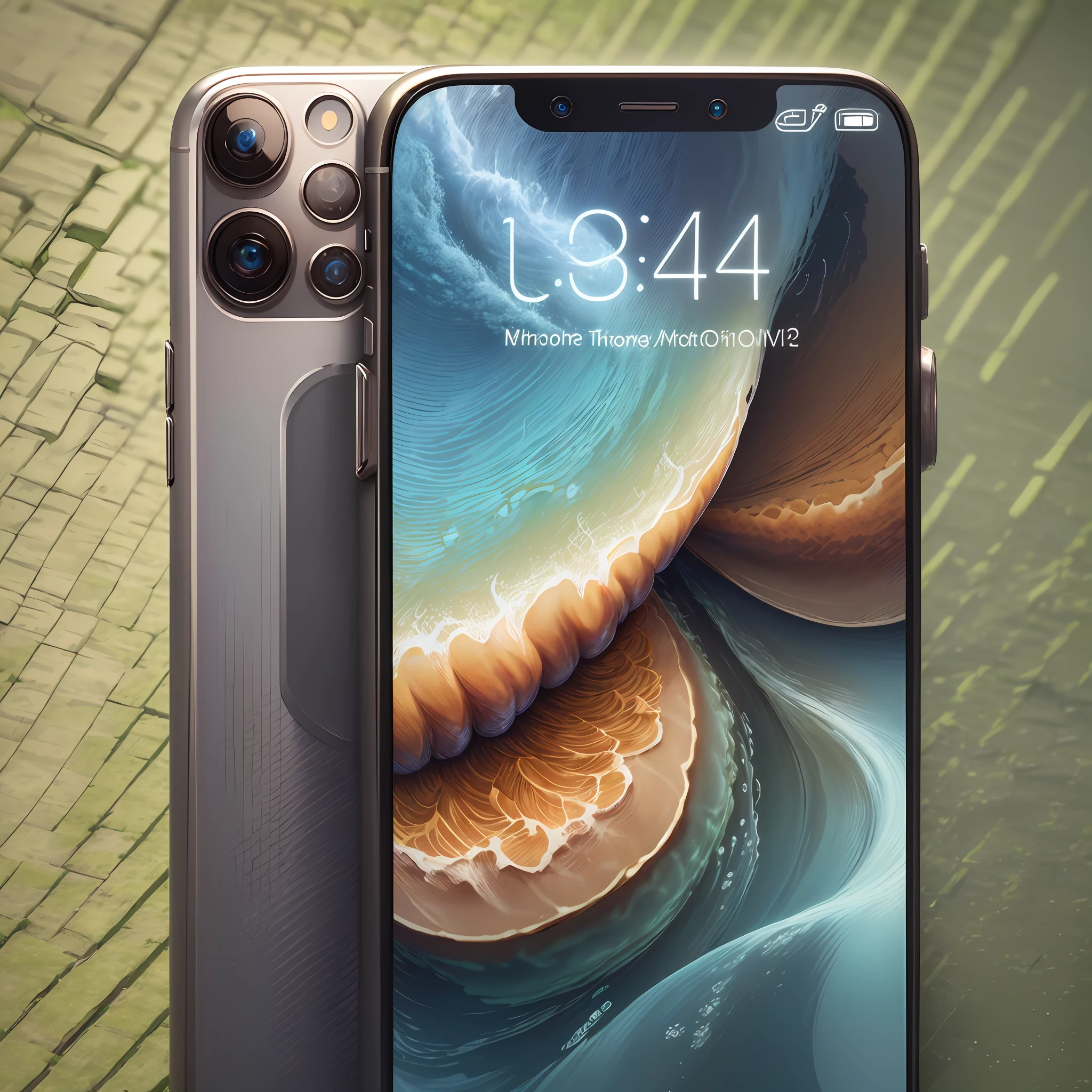 Create ultra-detailed realistic image of Apple's iPhone 14 PRO without anyone showing up along.  Use the power of Stable Diffusion to unleash your in-house Cu73Cre4ture programmer and bring your imagination to life --auto --s2