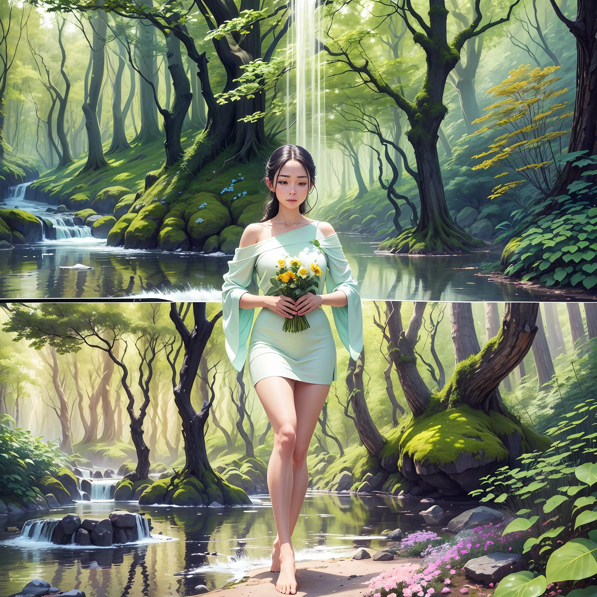 Images of natural elements: Use images related to nature, such as flowers, leaves, trees or serene landscapes. These elements can represent renewal, growth, and connection with nature, important aspects of self-care and the renewal of body and mind. --auto --s2