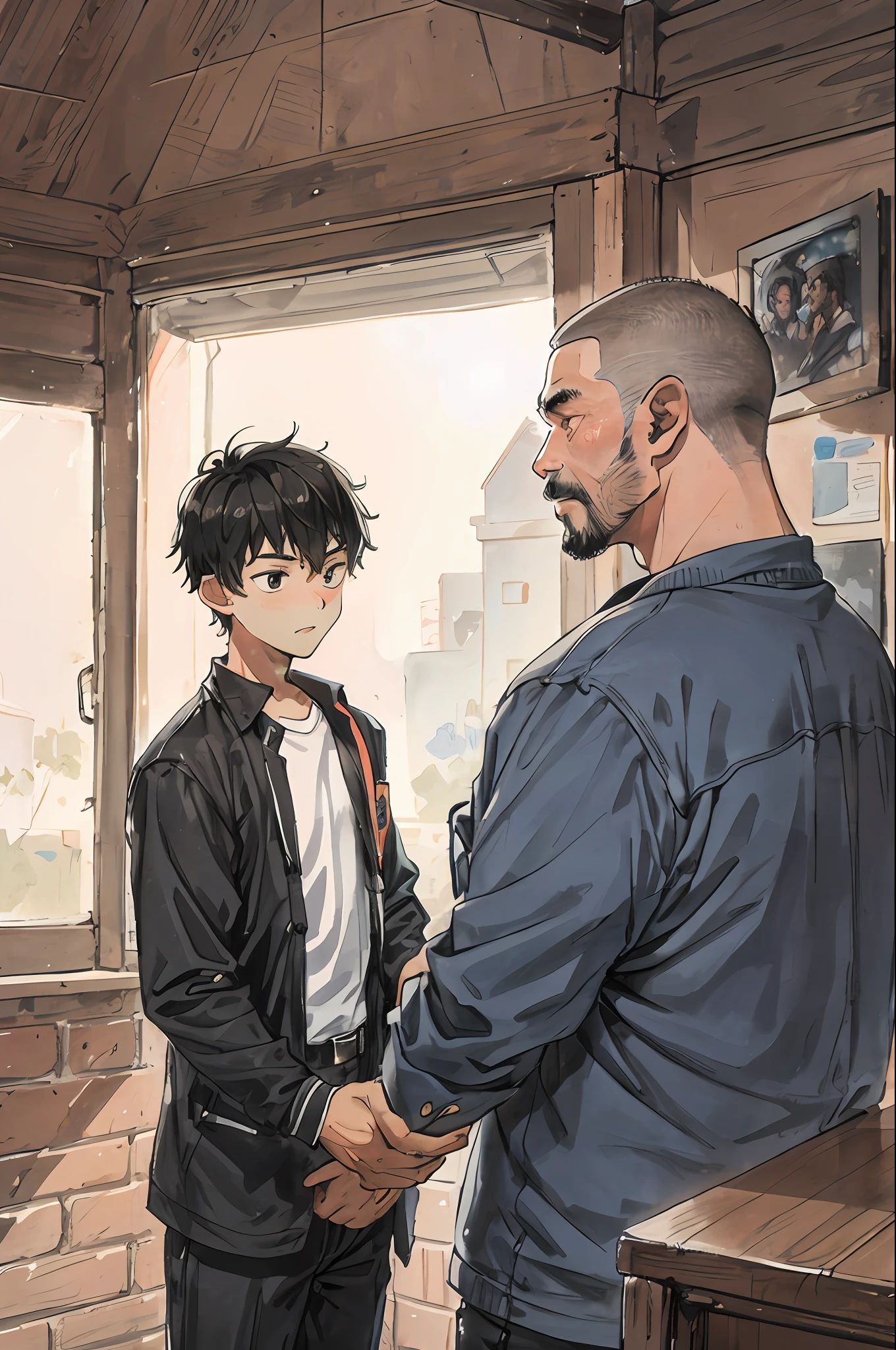 A father and his age son