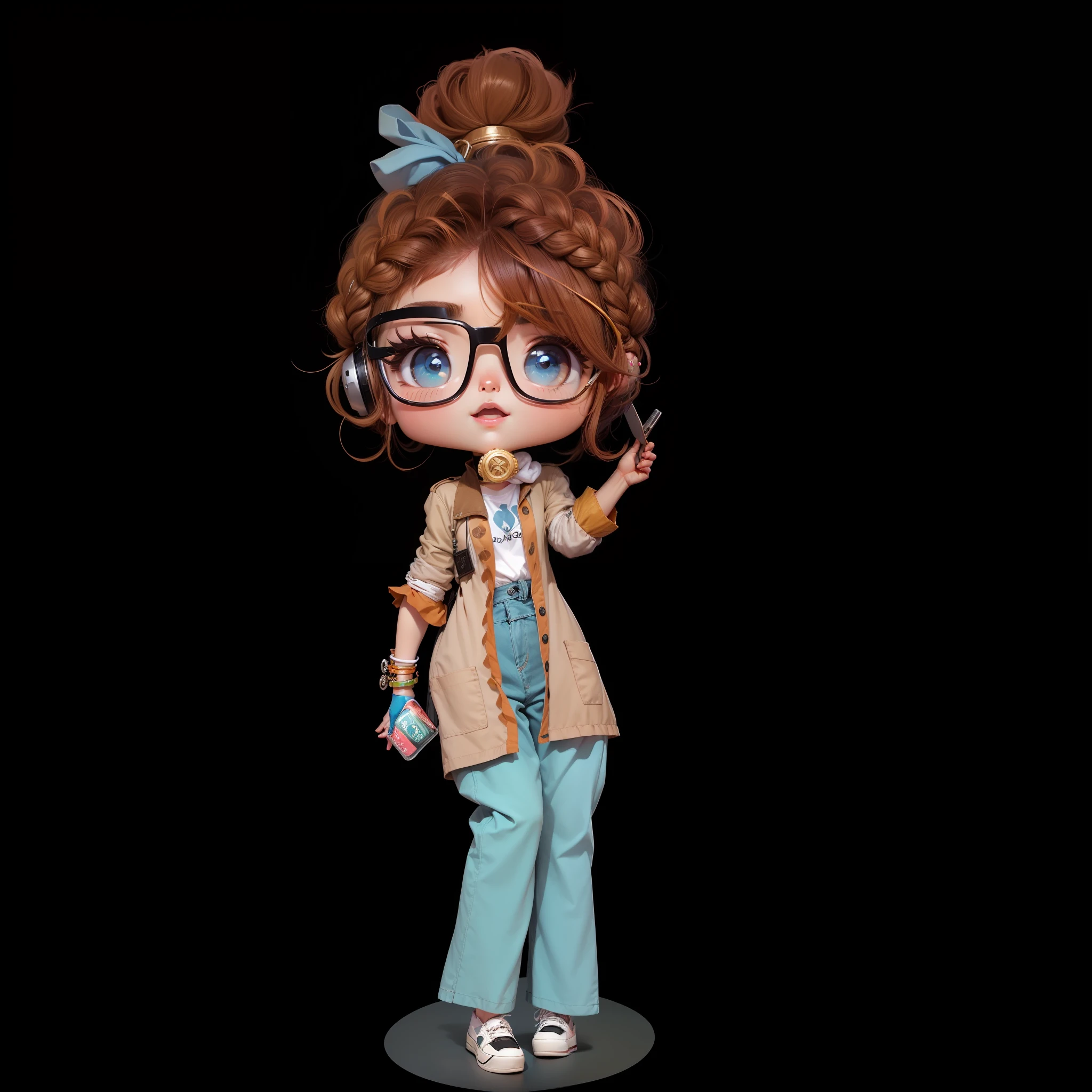 A chibi-style woman.