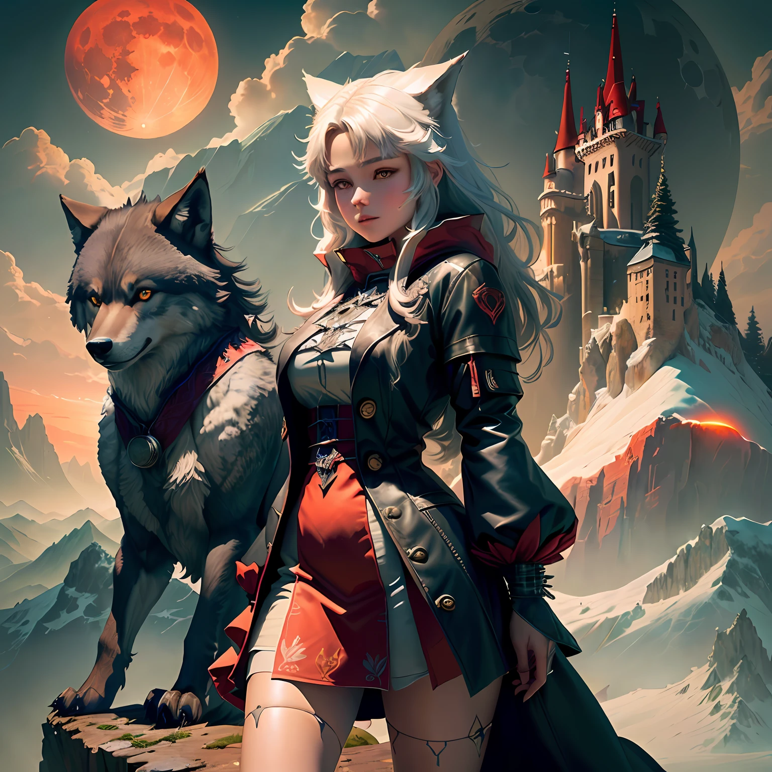 A Wolf and the Moon Children's Tale