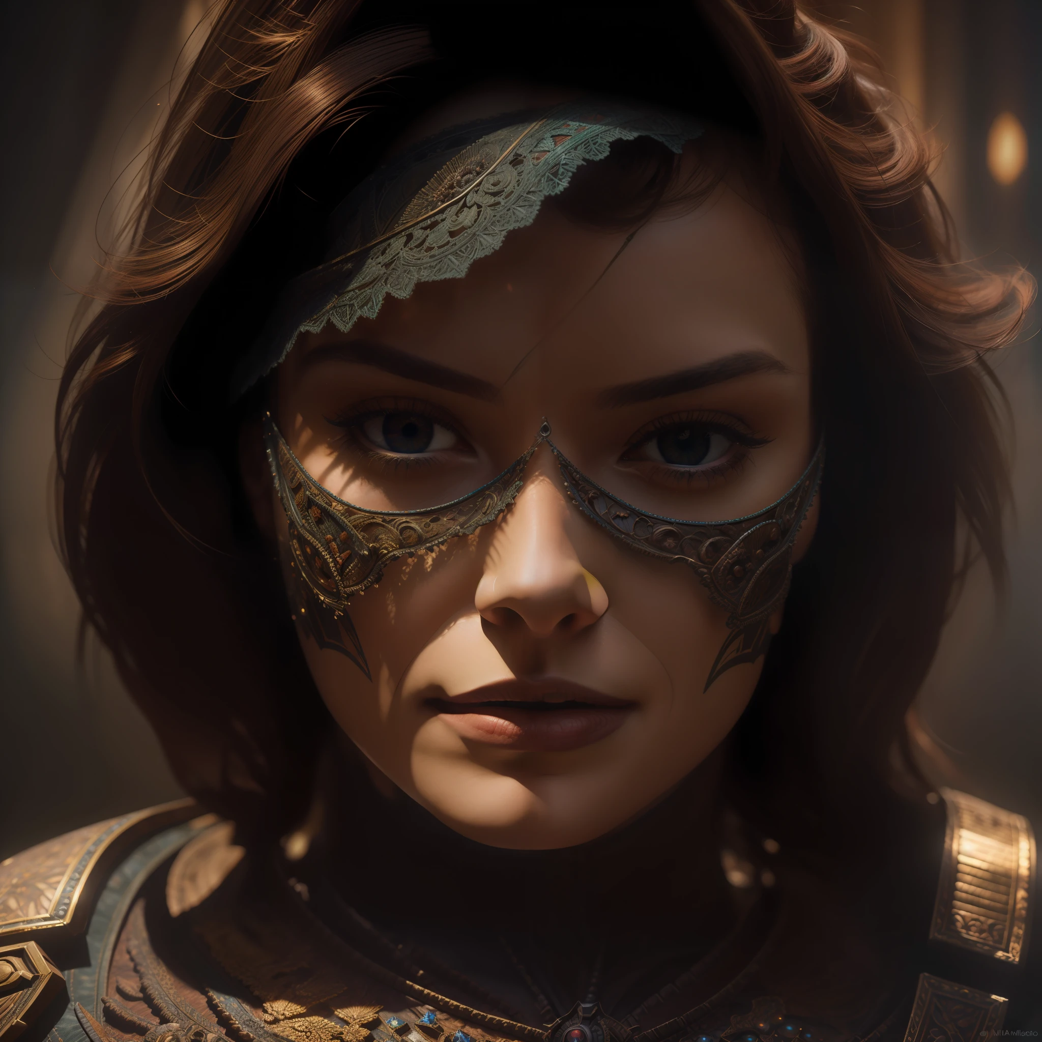 A beautiful woman, intricate, masterpiece, expert, insanely detailed, 4k, composition, framing, centered, symmetry, painted, intricate, volumetric lighting, beautiful, rich masterpiece of deep colors, sharp focus, ultra detailed, in the style of dan mumford and marc simonetti, astrophotography