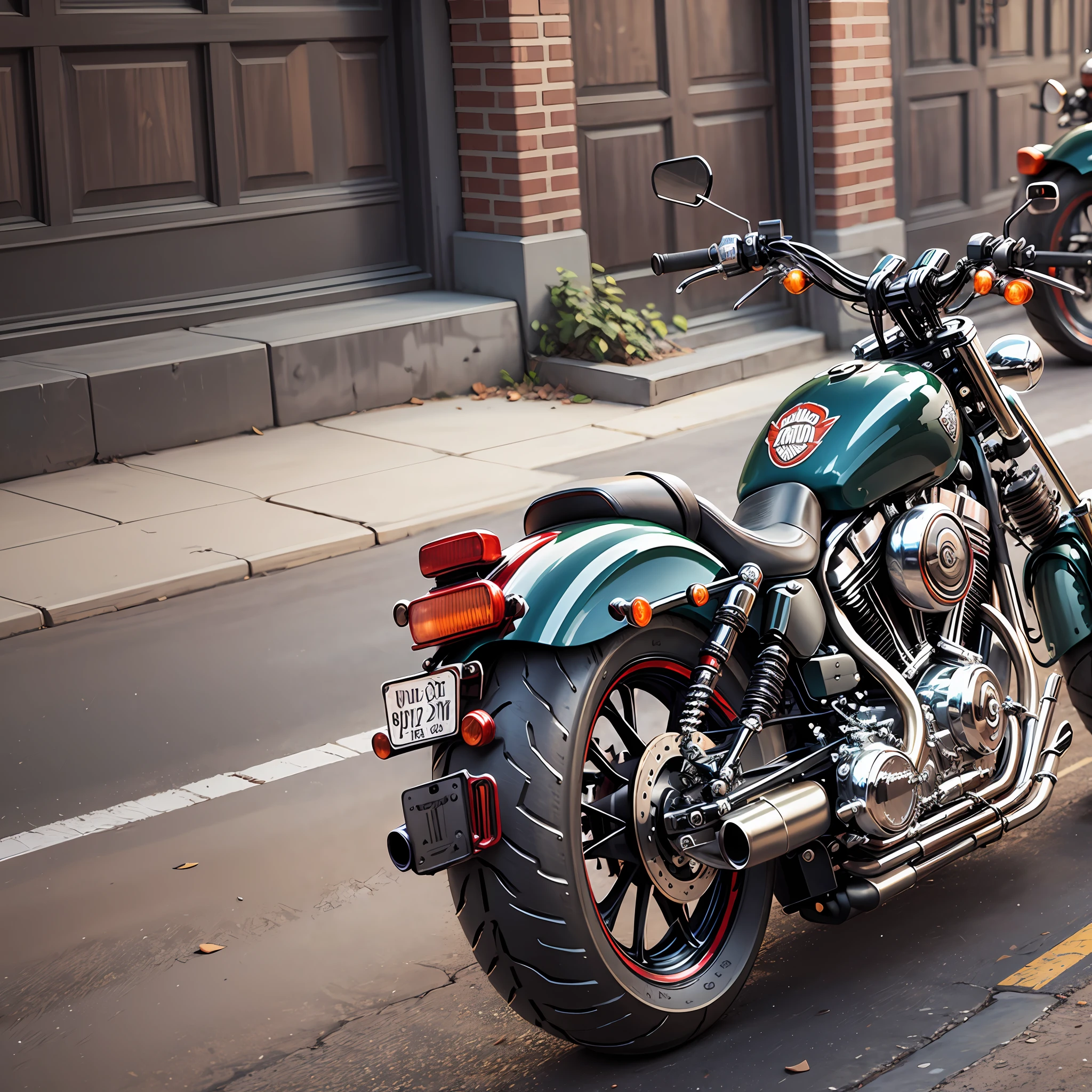 Motorcycle Harley Davidson fatbob style ratlook --auto --s2