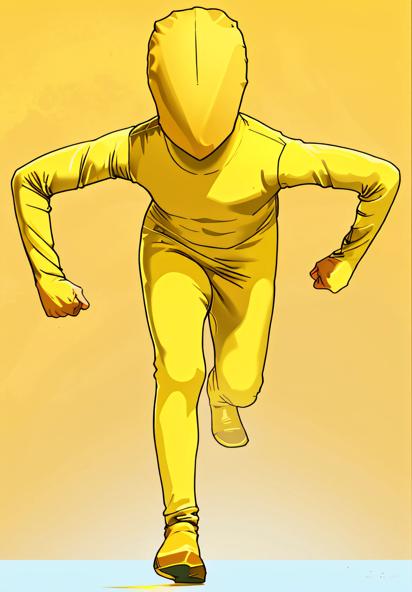 Man in yellow bodysuit, yellow body, zentai suit, full bodysuit, skin tight suit, lycra costume, tight full body suit, yellow skin, yellow jumpsuit, yellow bodysuit