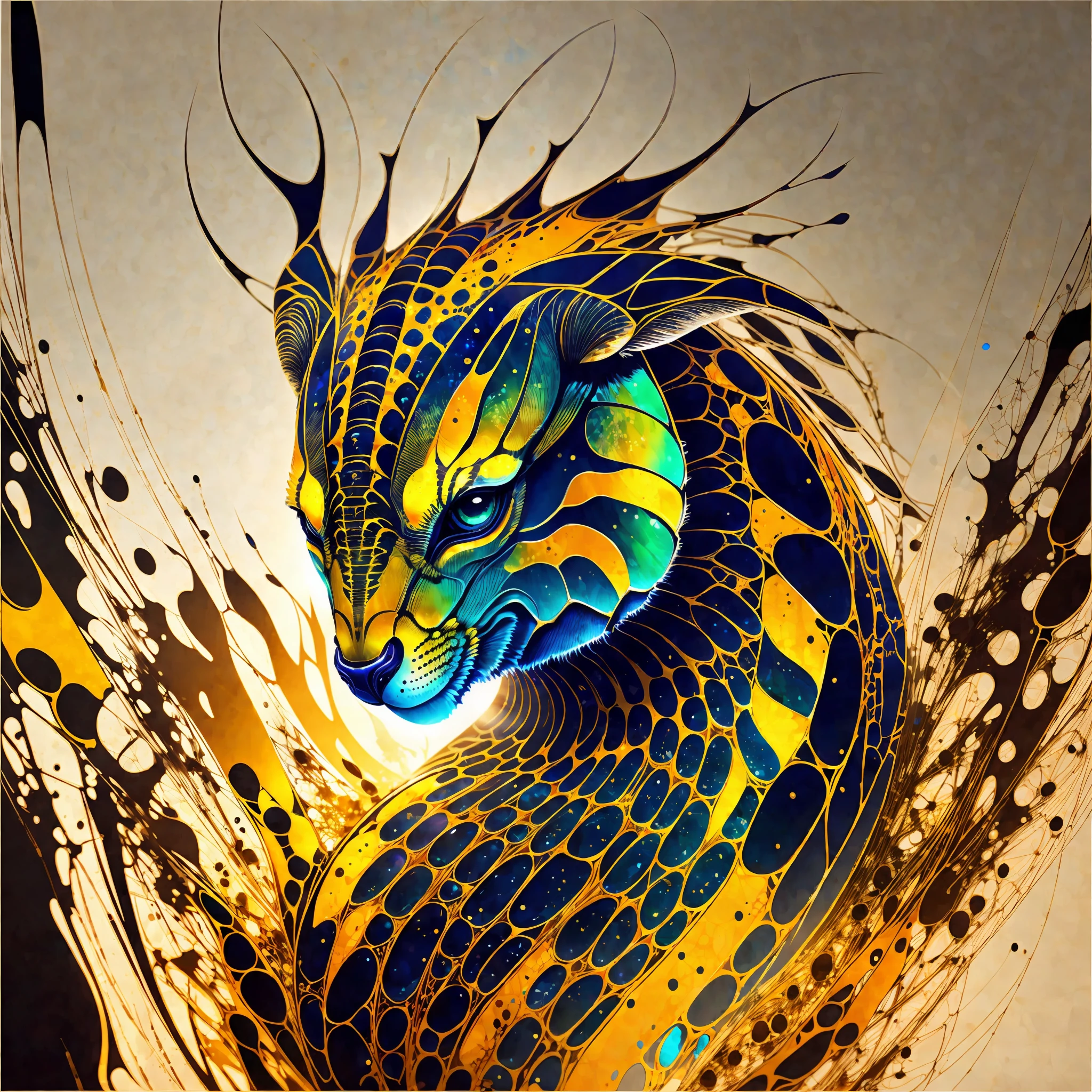 animal scorpio, portrait, backlighting, abstract, painting, ethereal, liquid, abstract, masterpiece, highly detailed, best quality, highest quality, realistic lighting, hyperdetailed, hyperrealism, colors, colorful, scorpion, wild --auto --s2