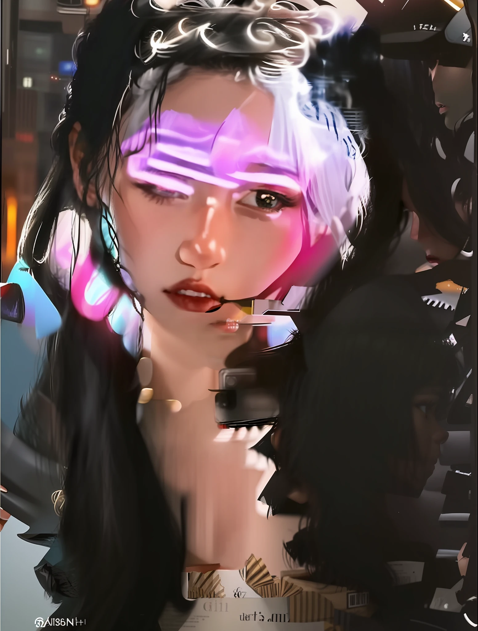 there is a woman that is talking on a cell phone, night!, with black hair, 2 , nighttime!, nighttime!!, alanis guillen, 2 8 years oldcture, 2 3 years old, not blurrelino, profile picture, 30 years old woman, 3 0 years old woman, 2 9 years old