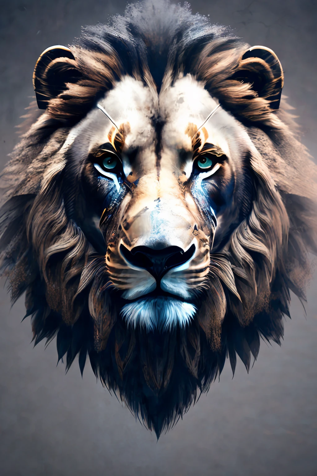 masterpiece, best quality, octane render, hdr,
no humans, simple background, black background, gray background, depth of field, gradient background, lion, eagle, wolf, bear forming a totem, ultra realistic, extremely detailed, 8k