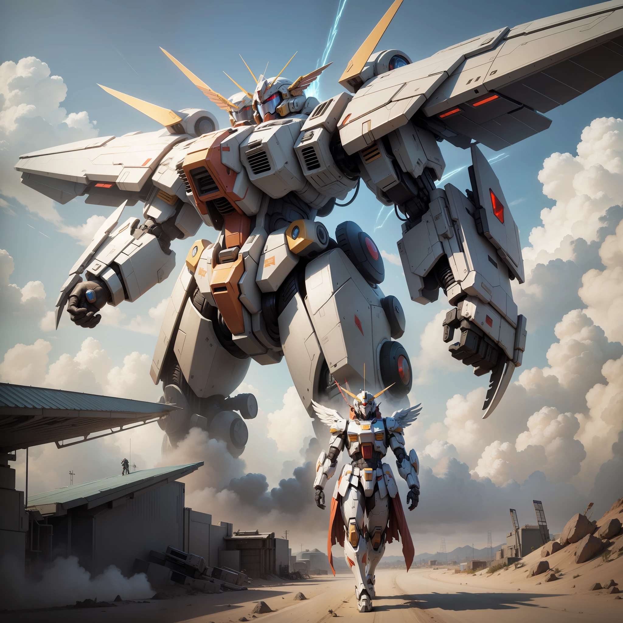 Wings of an Angel Giant Robot Sci-Fi Cyberpunk Future World Gundam Top Quality Masterpiece