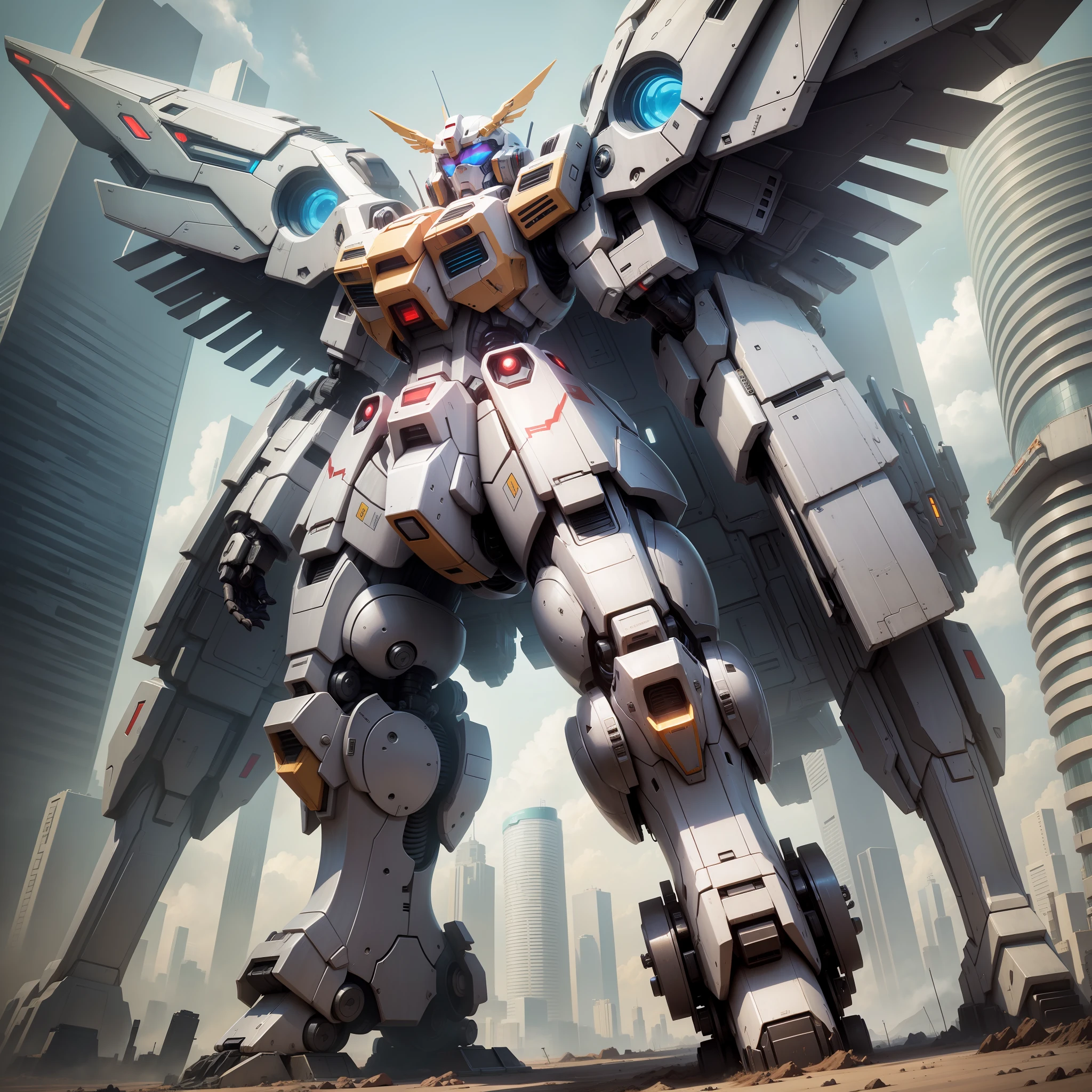 Wings of an Angel Giant Robot Sci-Fi Cyberpunk Future World Gundam Top Quality Masterpiece