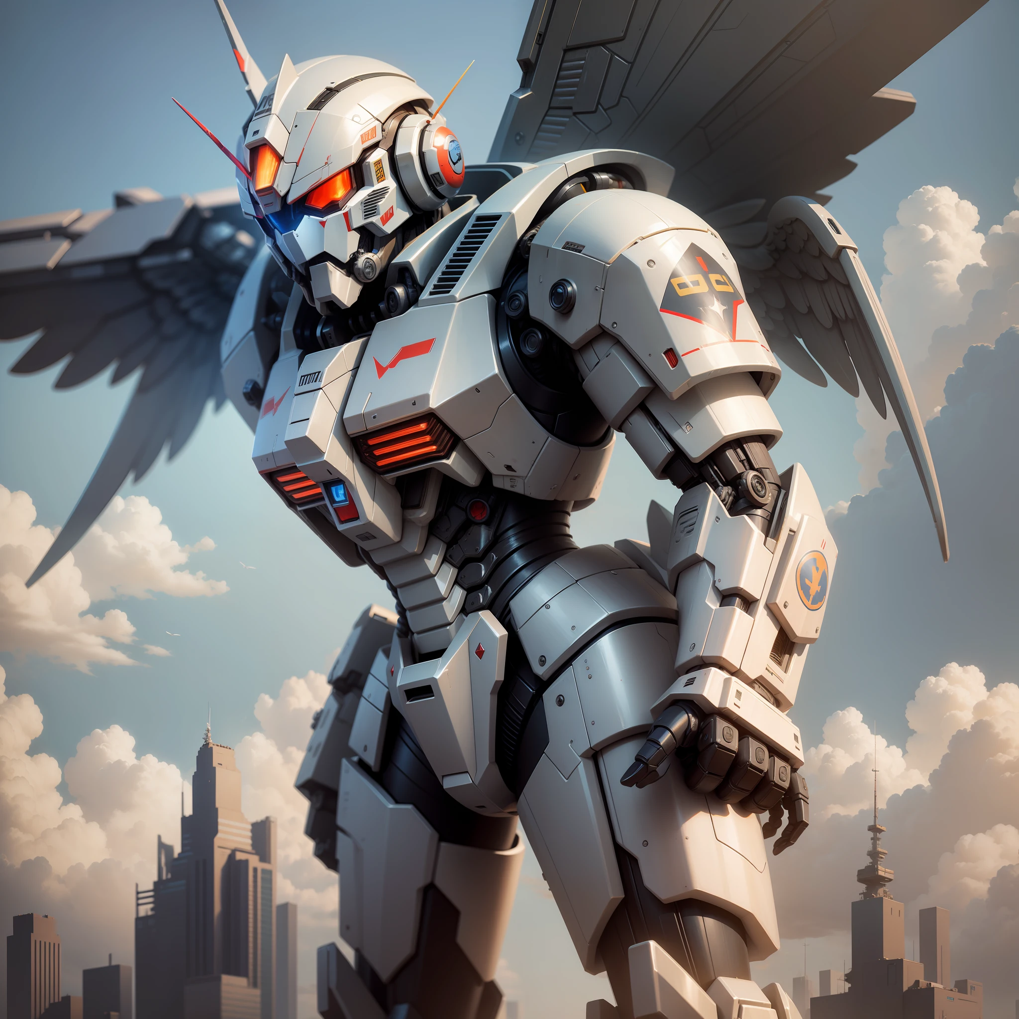 Wings of an Angel Giant Robot Sci-Fi Cyberpunk Future World Gundam Top Quality Masterpiece