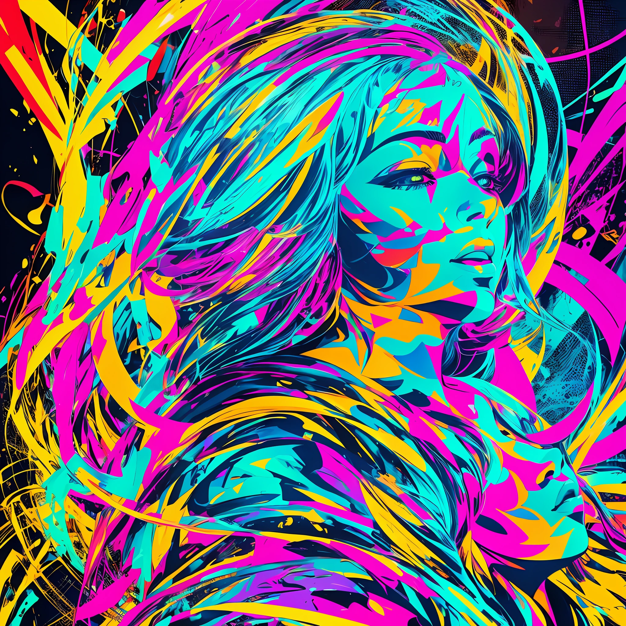 Include a photograph or illustration of the artists who will perform at the event, highlighting their unique personalities and musical style.
Use a vibrant, bold color palette that captures the energy and excitement of the event, such as neon colors or pastel shades.
Add abstract graphic elements, such as geometric shapes, stripes, or patterns, to create a more interesting and dynamic design.
Use an eye-catching typography that grabs the attention of viewers and reinforces the theme of the event.
Add visual elements such as musical notes, instruments or music-related elements to emphasize the theme of the event.
Add an eye-catching message or phrase that invites people to attend the concert and captures the essence of the event. --auto --s2