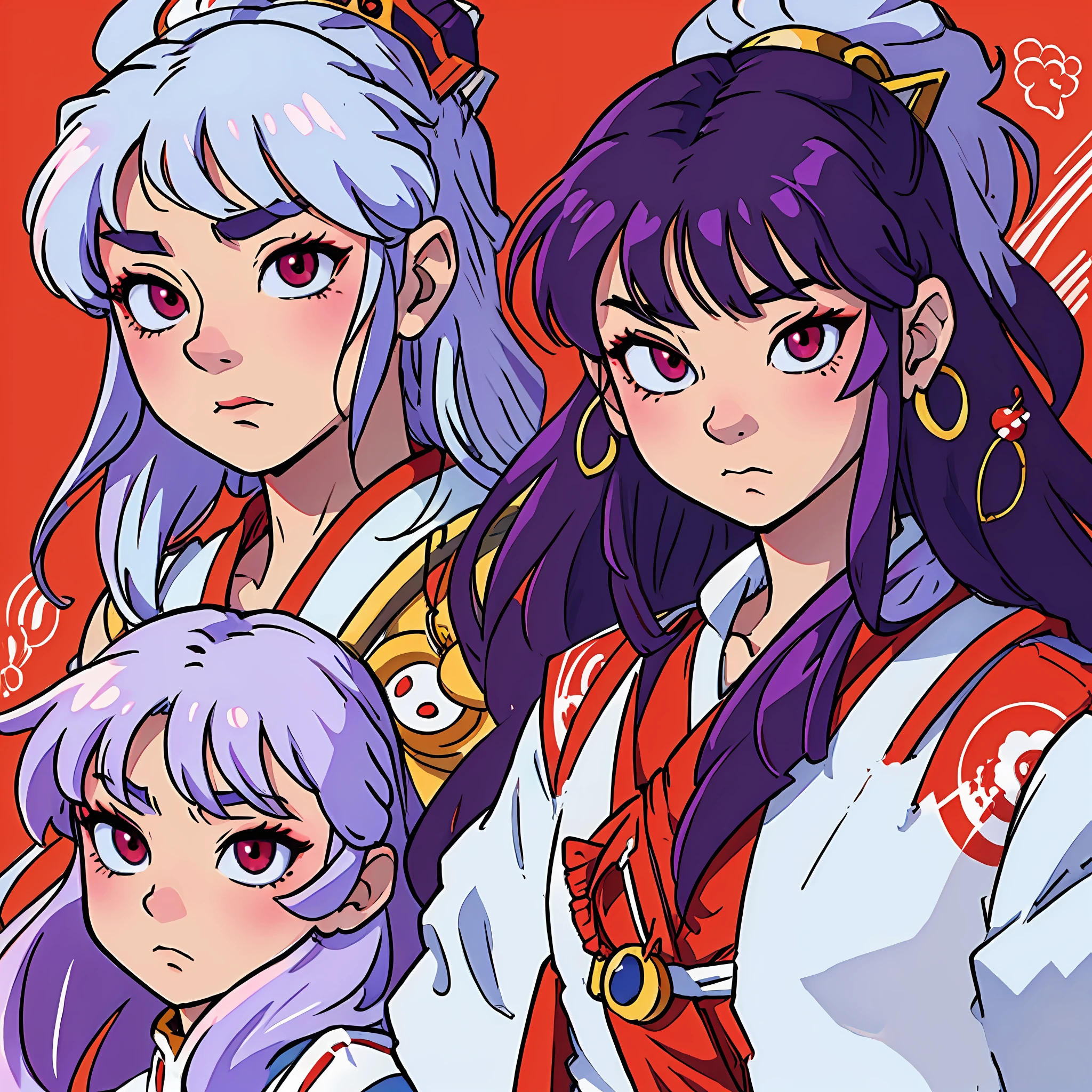 Sesshomaru Inuyasha Family Portrait cartoon manga --auto --s2