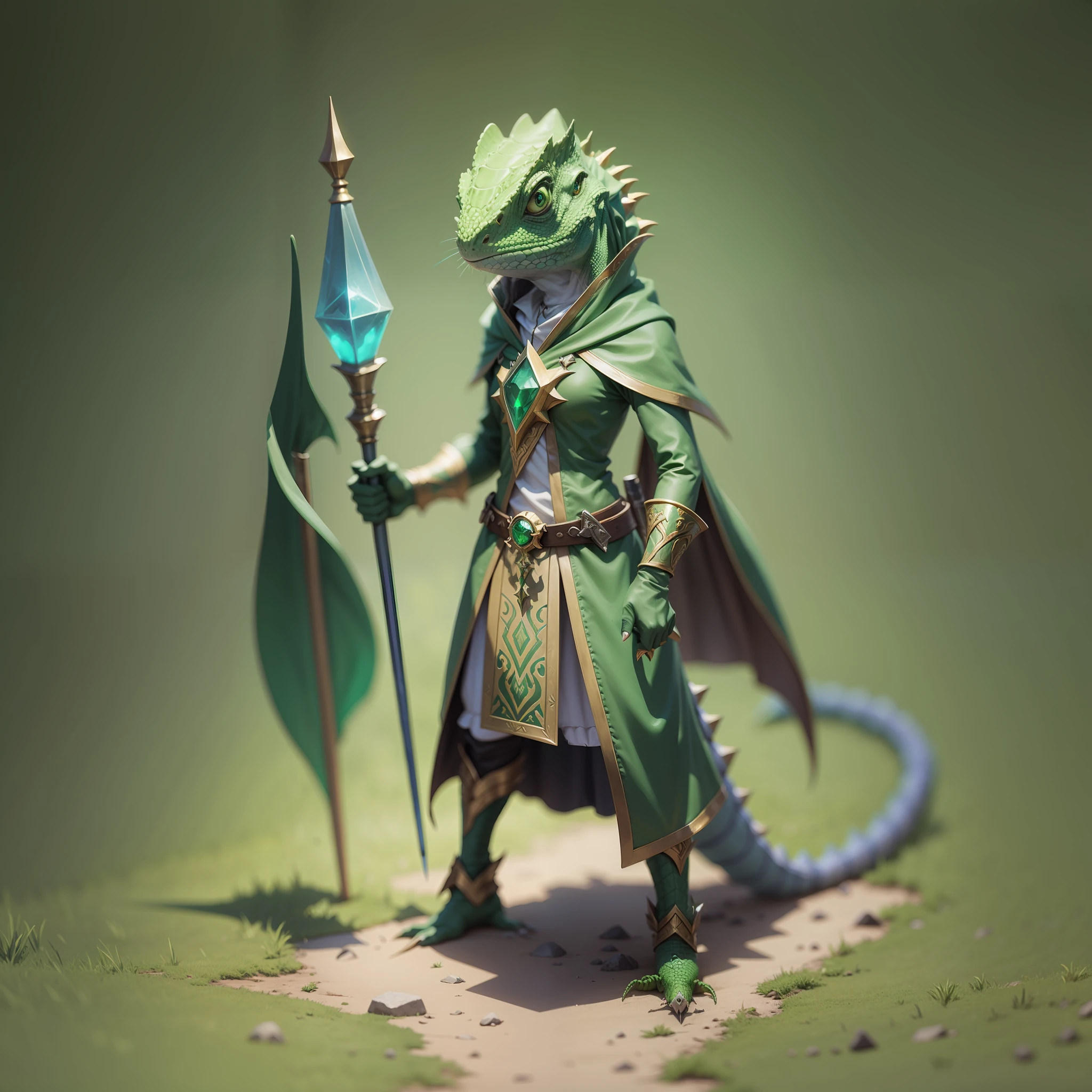 lizard mage staff green --auto --s2