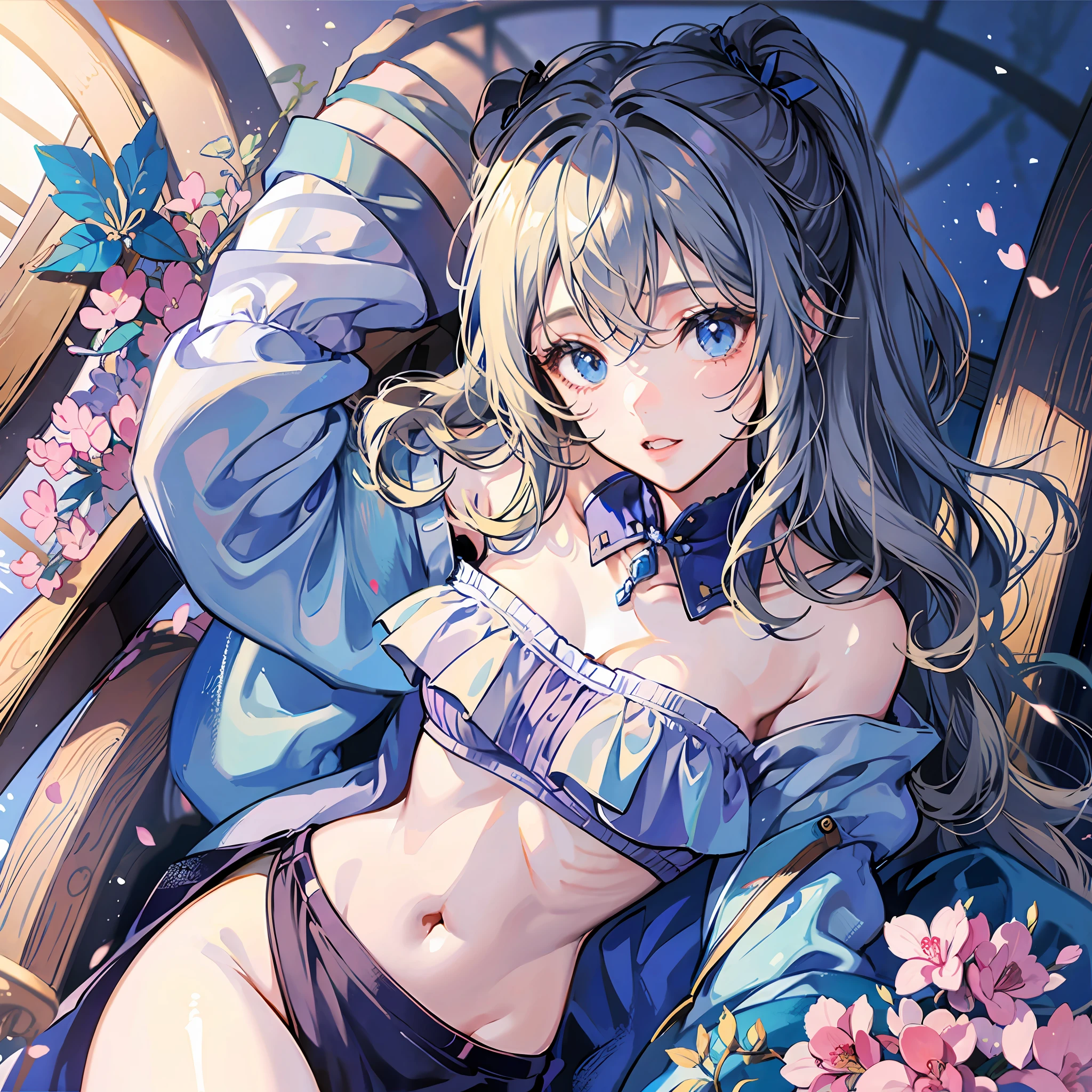 Create beautiful girl looks blue blonde body panties infoma --auto --s2