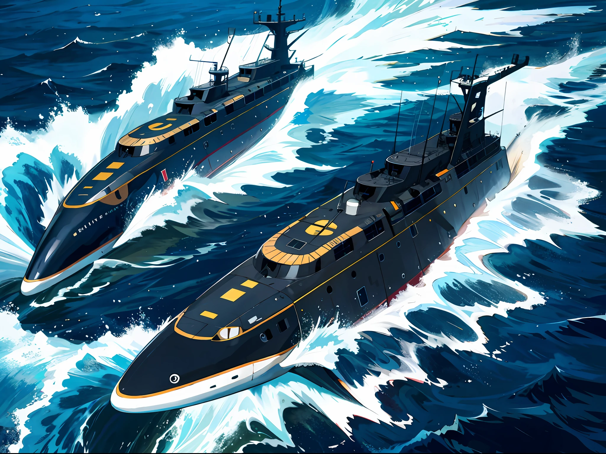 HD clear, best images, illustrations, super detailed, submarines