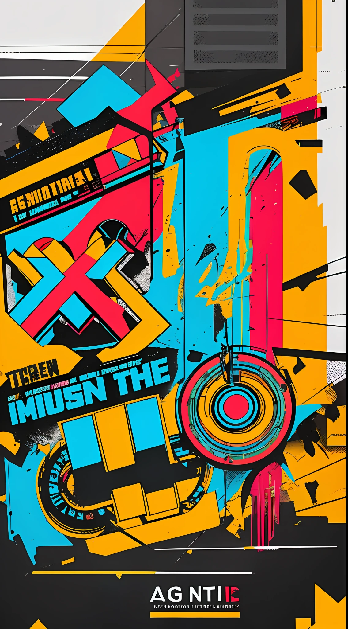 flyer to capture the excitement of hip hop and rock. Use a strong, bright color palette, such as red, orange, or yellow, to reflect the energy and passion of the music genre. Add graphic elements such as graffiti, alleys, or musical instruments to create an authentic atmosphere. Use bold, modern typography to emphasize the title of the event and create an eye-catching effect. Include messages and short phrases that reinforce the theme of the event, such as "Take action!" or "Feel the rhythm!" Use an asymmetrical, layered design to create a dynamic, modern effect on the flyer. --auto --s2