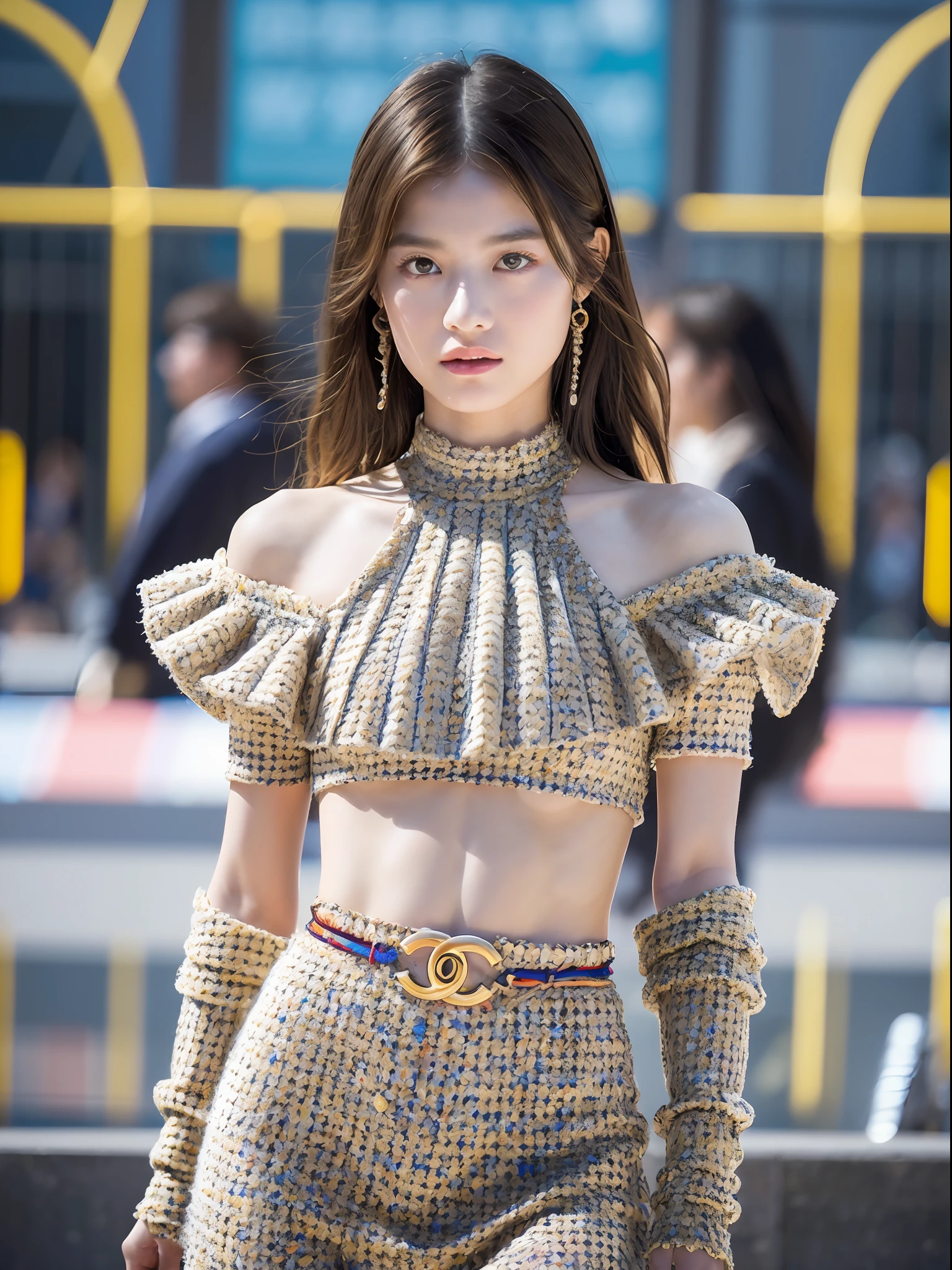 (8k, RAW photos, top quality), Getty Images, dynamic pose, beautiful young woman, chanel fashion show in the 70s, getty photos in the 90s, film photography, fashion in the 70s, film photography in the 70s, (best quality), (best shadows), intricate detail, detailed and calm colors, film photography, Eastman Kodak Company, Getty Images, 8k rendering, ultra detail, photorealism, surrealism, high quality, great, super detail, crazy detail, ultra detail, photorealistic, epic composition, 32k, (HDR:1.5), National Geographic --v 6 --s2
