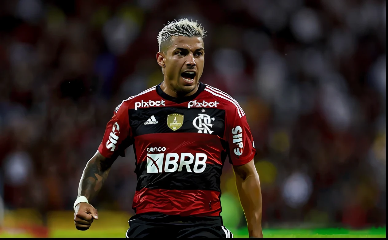 arafed soccer player in a red and black uniform running with a soccer ball, ronaldo luis nazario da lima, edu souza, luis melo, mohamed reda, roge antonio, ronaldo luis nazario de lima, andrea rocha, caio santos, carmelo blandino, thiago lehmann, luiz escanuela, romero ressendi