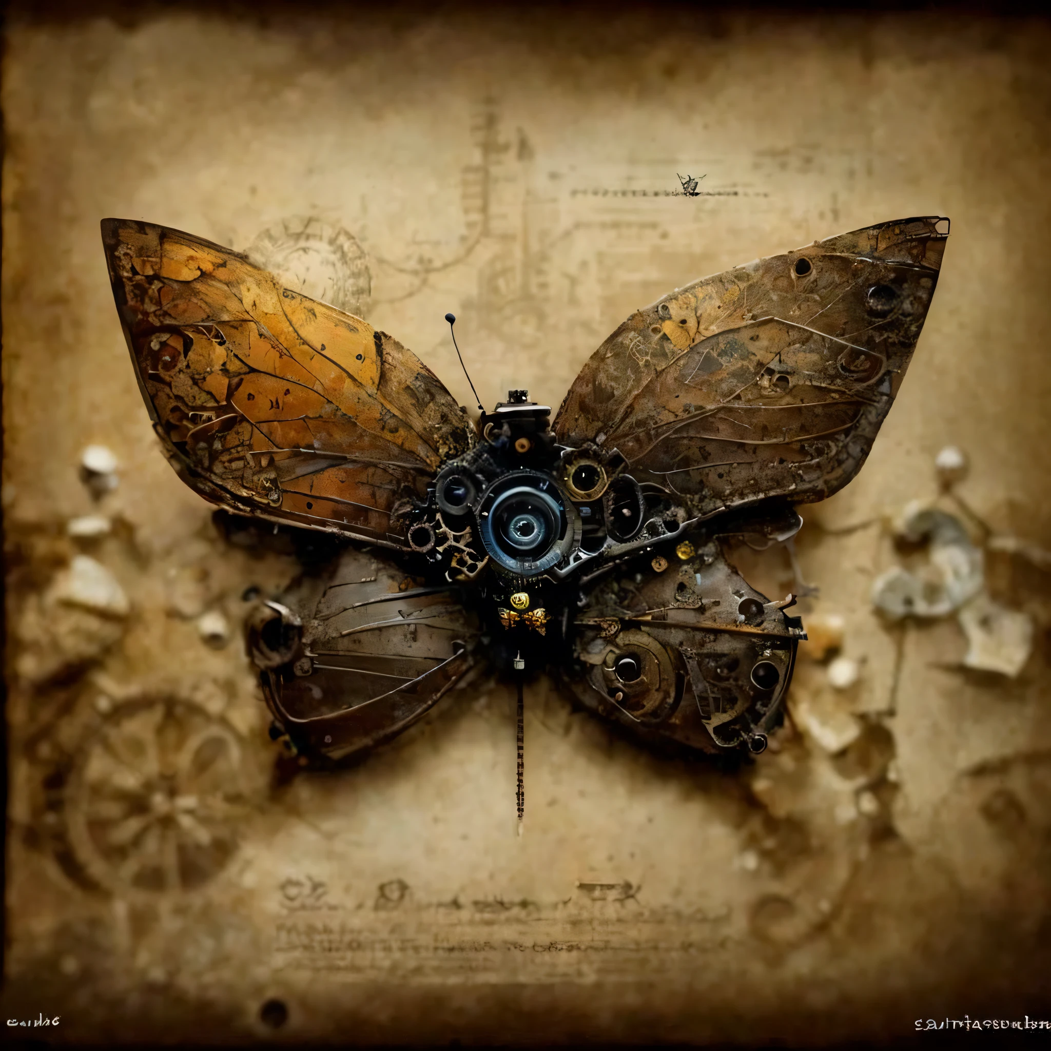 Butterfly, mechanical, steampunk --auto --s2