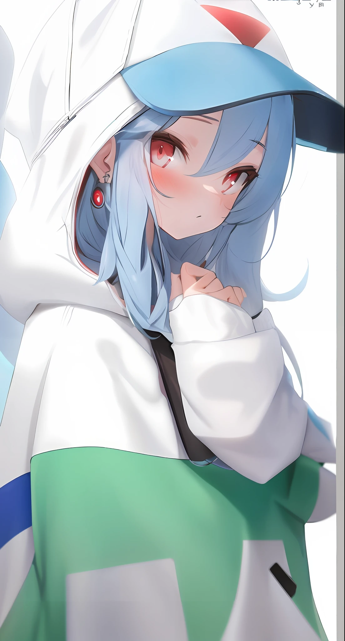 Upper body, white sweatshirt!