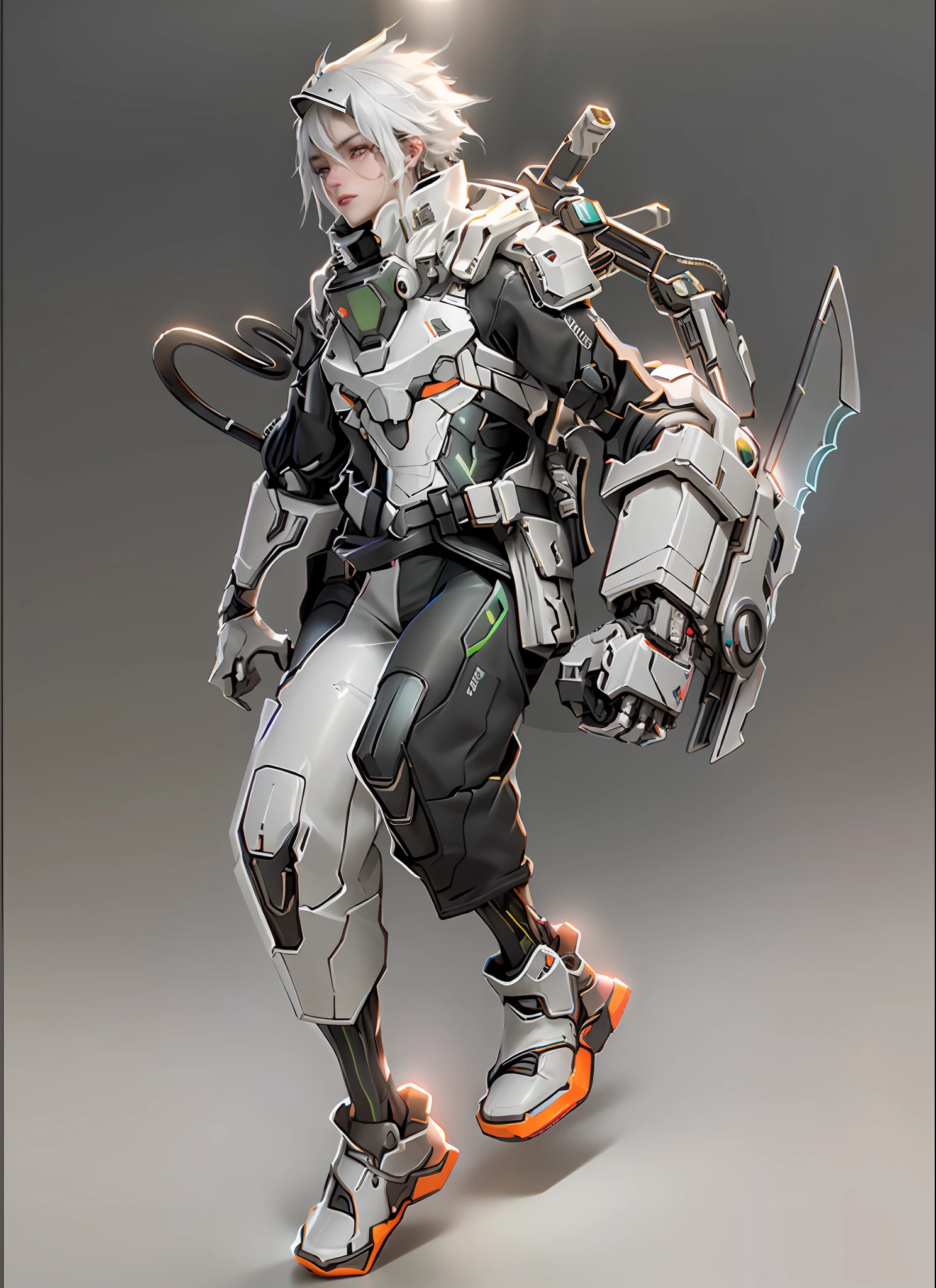 (Best Quality), (Masterpiece), (Detail: 1.4), 3D, A Beautiful Cyberpunk Male Image, HDR (High Dynamic Range), Ray Tracing, NVIDIA RTX, Super-Resolution, Unreal 5, Subsurface Scattering, PBR Textures, Post Processing, Anisotropic Filtering, Depth of Field, Maximum Sharpness and Clarity, Multi-layer Textures, Albedo and Highlight Maps, Surface Shading, Accurate simulation of light-material interactions, perfect proportions, Octane Render, two-color light, large aperture, low ISO, white balance, rule of thirds, 8K RAW,