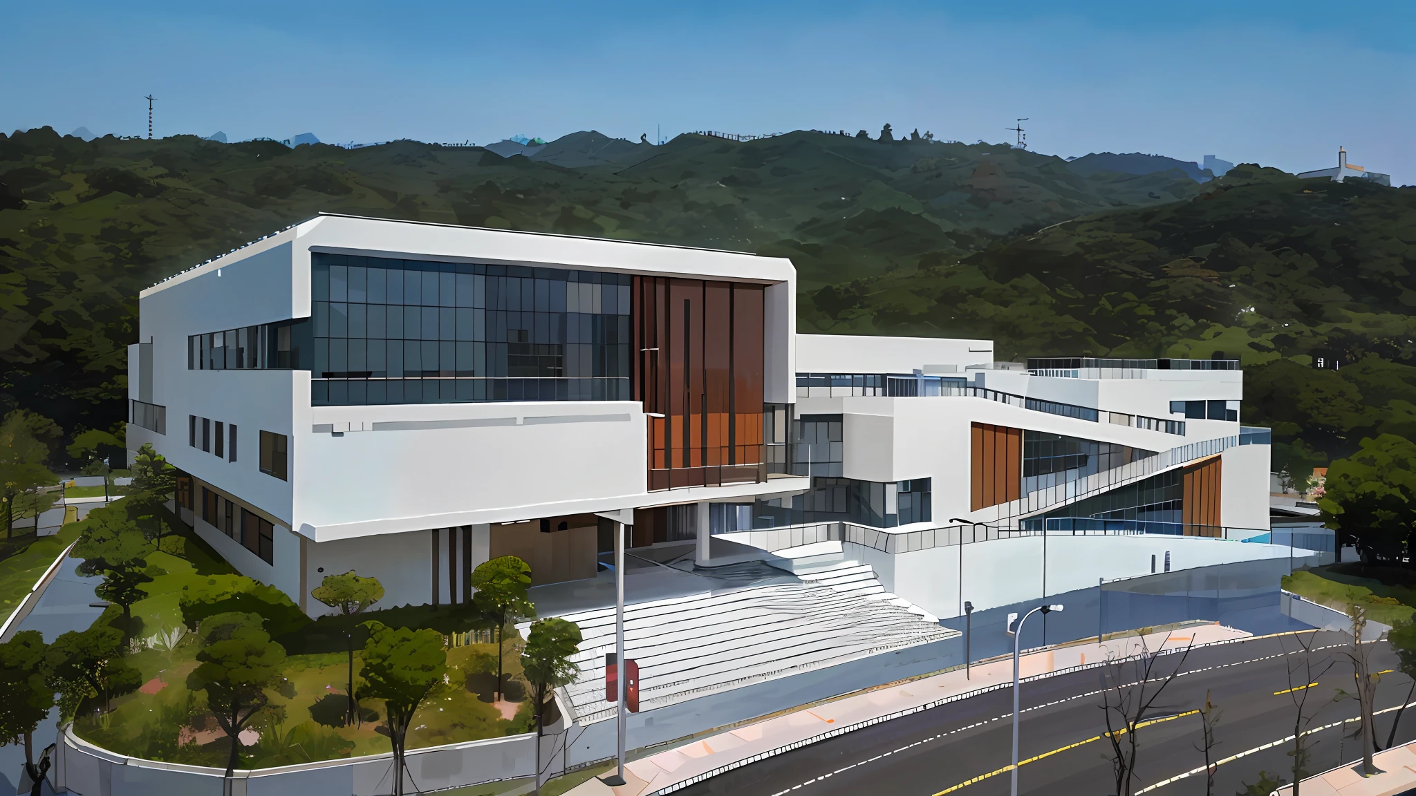 Modern Architecture Arraft, Staircase, Panorama View, Jimin Technology Building, School, Research Center, Kim Hyun-joo, Medical Research Facility, Kanayama Exterior, Office, Eeri, Jiyun Tsai, Wide Angle Exterior, 2022, Research Complex