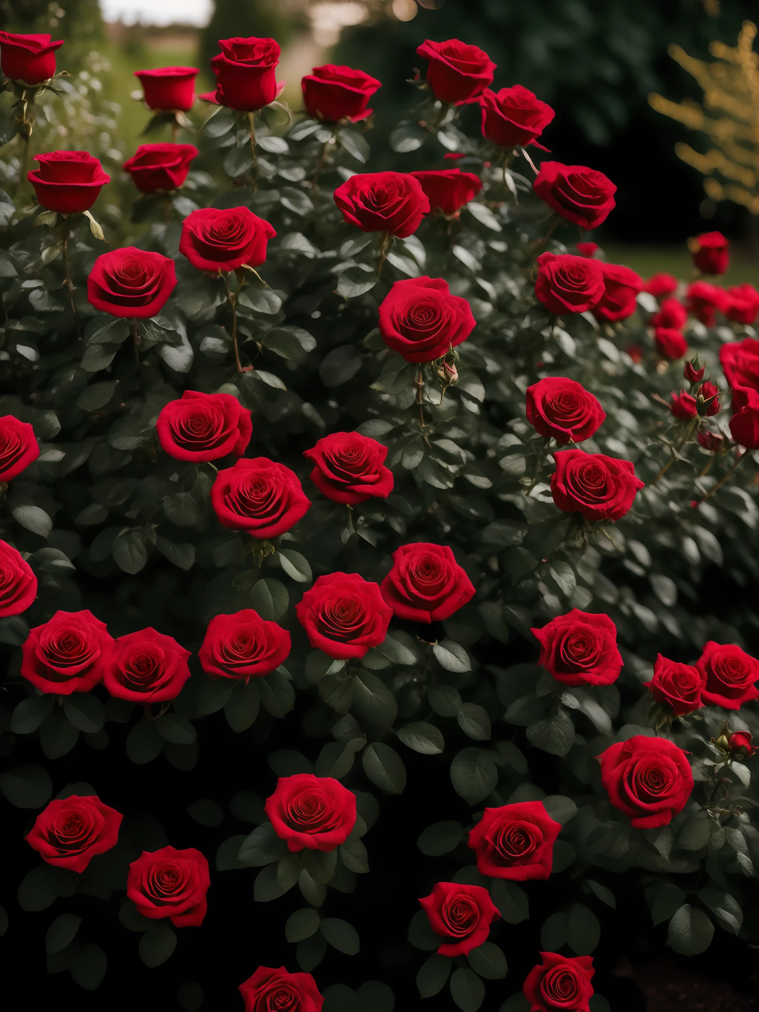 Rose bushes