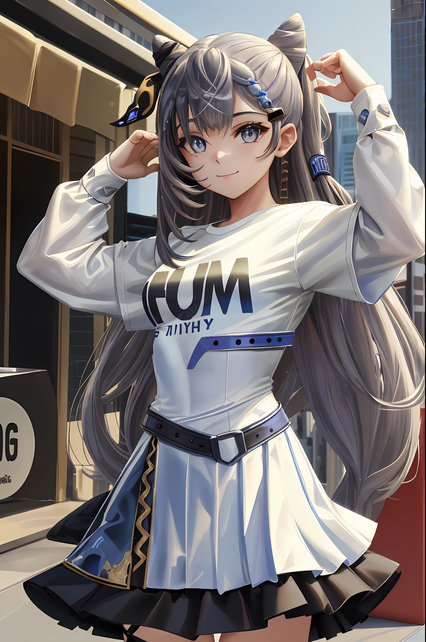 (masterpiece, best quality:1.2), cowboy shot, solo, 1girl, vestia zeta, virtual youtuber, smile, looking at viewer, hair ribbon, hair ornament, white dress, single thighhigh, thigh strap, A stylish space background one man design full of bubbles fluffy feeling summer sports T-hug space background Cyberpunk ((white sea blue: 1.3) + (fashion: 1.1) + (trendy: 1.2)), (puma logo ), (crown rendering), ((summer sports t-hu concept + concept art design): 1.3), (8K: 1.3), (2:3 aspect ratio + Q2 warm color), (750 pixels) , ((fashion elements) :( 1.1+ Navy white t-shirt combined with fashion elements)), (Dynamic: 5), lora:EbonyGoldAI:0.91>, EbonyGoldAI, mano derecha, sosteniendo, holding_trophy, world_cup, trophy_focus, soccer_field,, detalles locos, detalles intrincados, hiperdetallados, ultra detallados, extremadamente detallados, más detallados, high_detail, colorido, hermoso, HDR, fotorrealista, highres, ultra_high_res, fotografía, estética, extremely_delicate,, (obra maestra:1.3), (best_qual