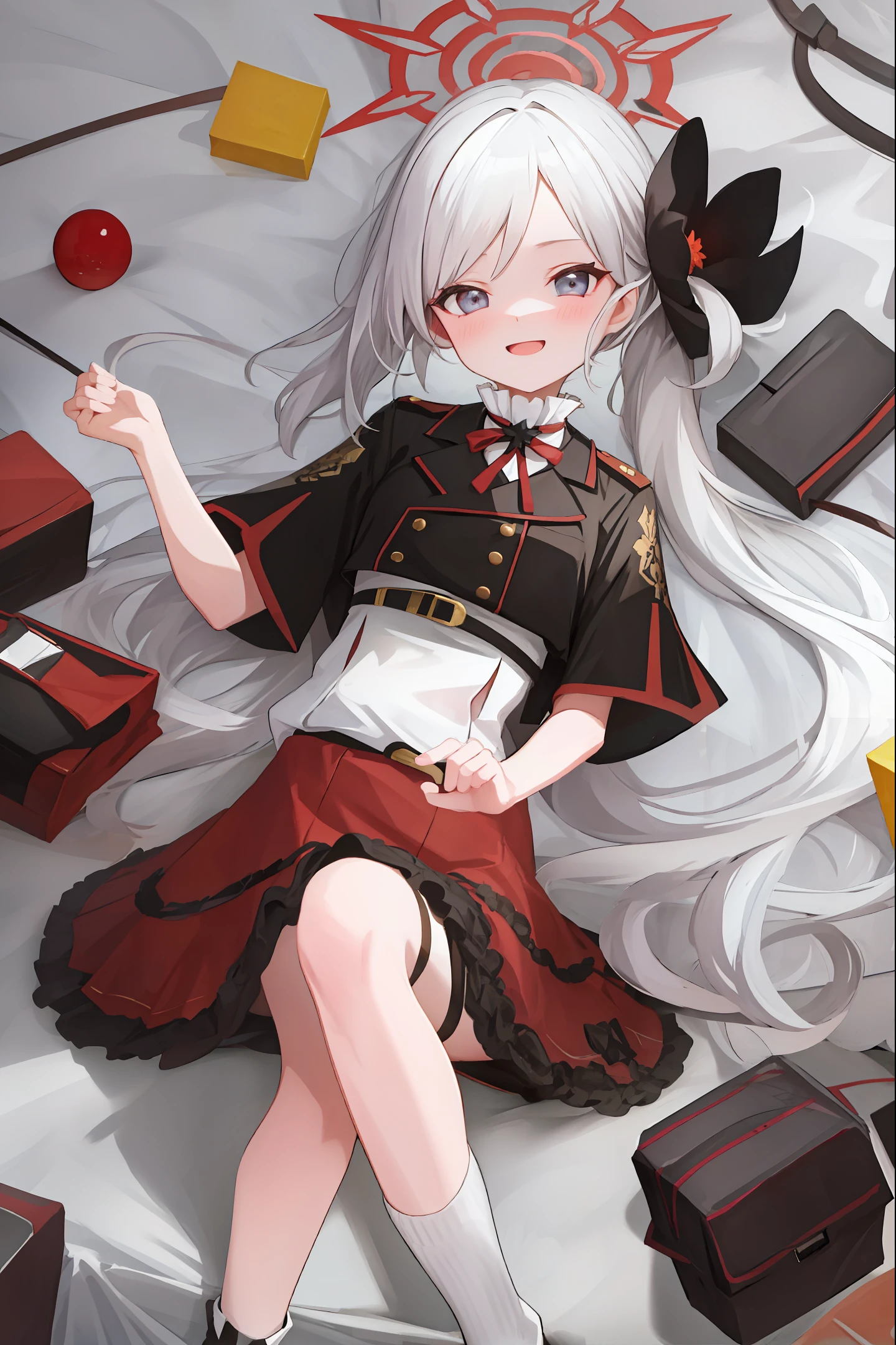 White hair, cute girl, two-dimensional