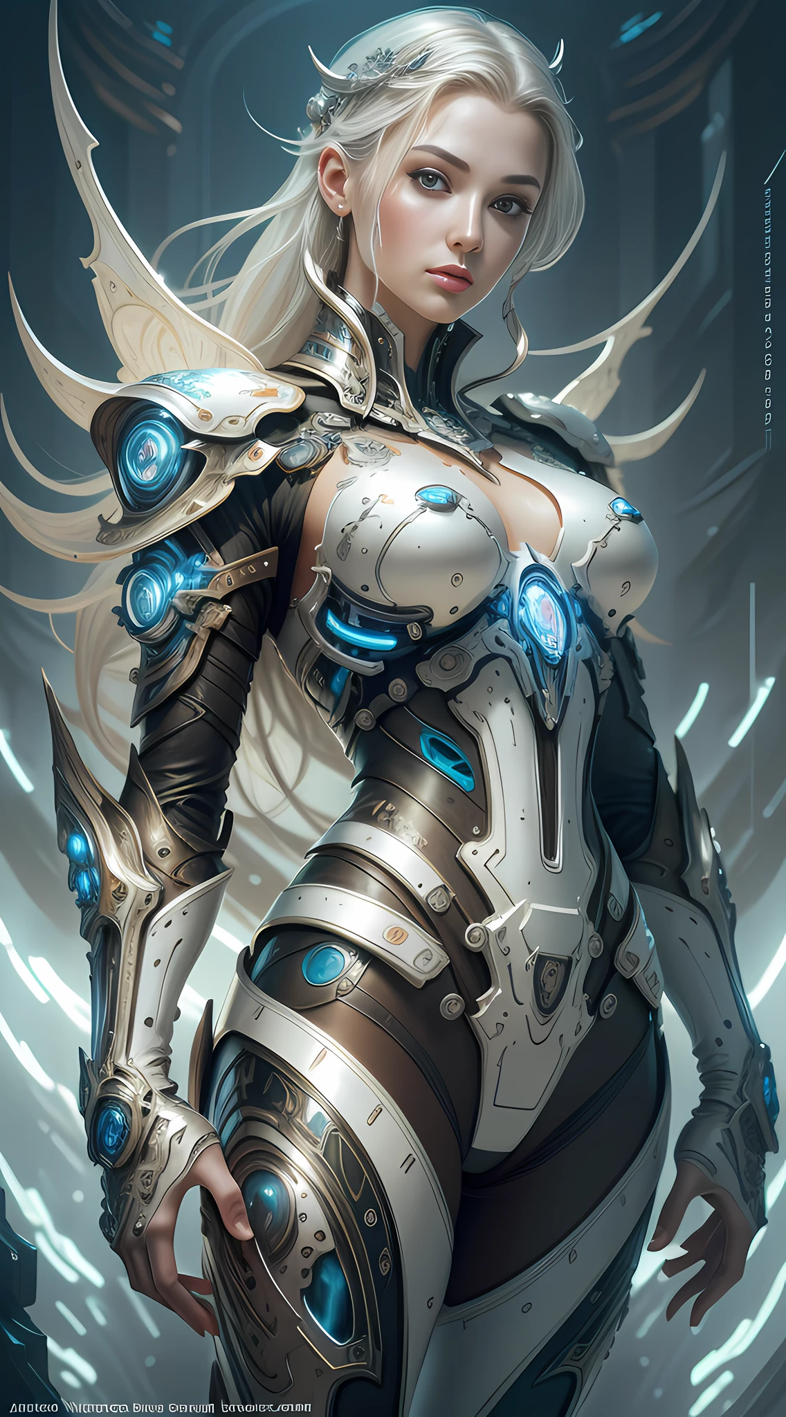 organic cyborg, white plastic, diffuse lighting, fantasy, intricate, elegant, highly detailed, realistic, realistic, digital painting, art station, illustration, concept art, smooth, sharp focus, art by John Collier and Albert Obright and Krenz Kusart and Artem Demura