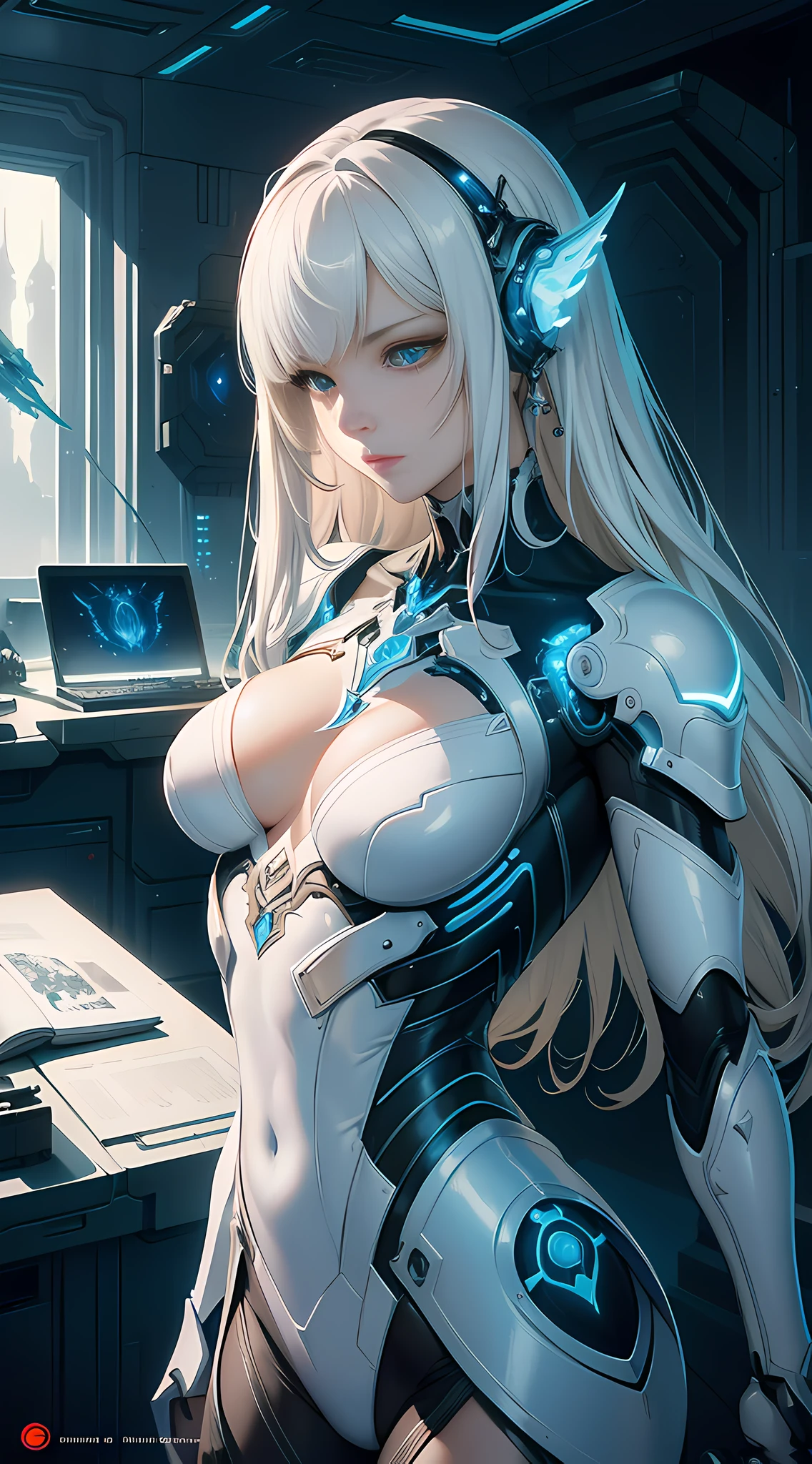 organic cyborg, white plastic, diffuse lighting, fantasy, intricate, elegant, highly detailed, realistic, realistic, digital painting, art station, illustration, concept art, smooth, sharp focus, art by John Collier and Albert Obright and Krenz Kusart and Artem Demura