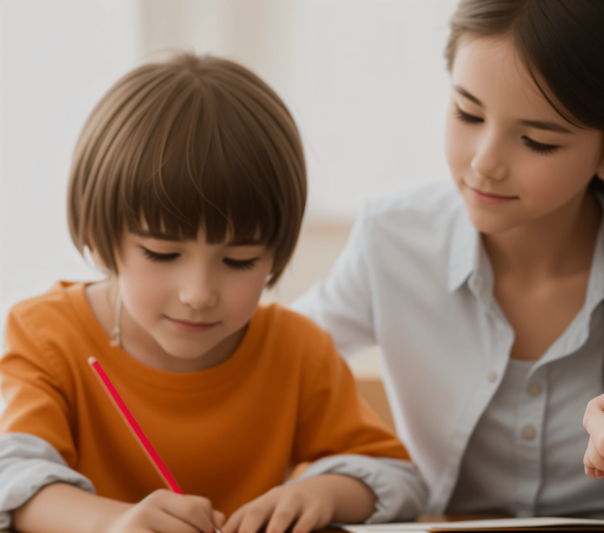 A woman and a child sitting at a table holding a book, homework, professional image, school curriculum specialist, illustration, image center, Instagram posts, children, intensive knowledge, profile picture, reddit posts, easy to understand, draw for kids, istock, a super smart, with kids, advertising images, kids drawings, photos Pinterest