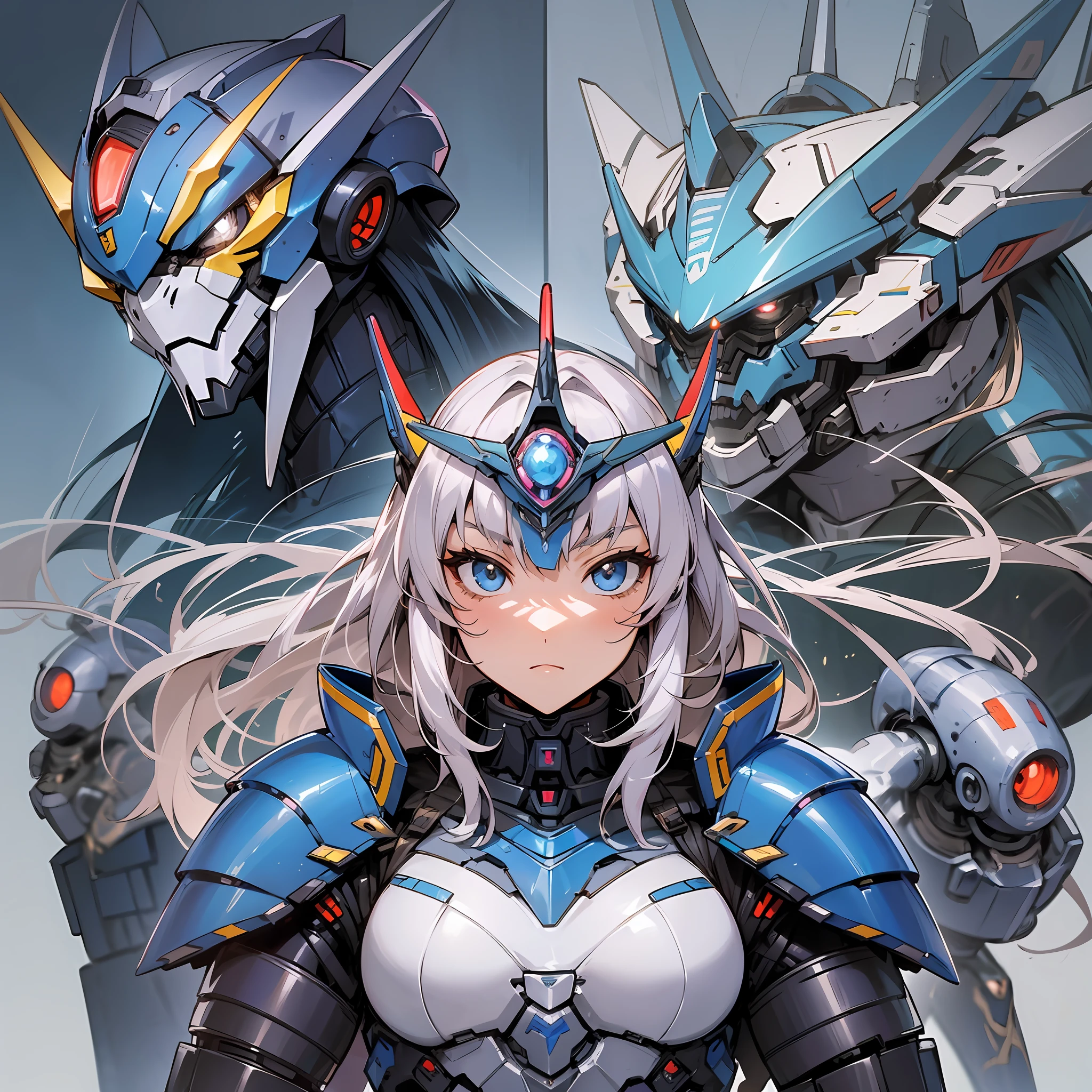 Close up portrait of a person in costume with a sword, cyber japan style armor, cyber japan armor, guyver style, girl in armor, monster hunter armor, full body mecha suit, perfect anime cyborg woman, cyborg noble woman, mecha cyber armor girl, detailed full body concept, female armor, anime character. Full Body Art --auto --s2