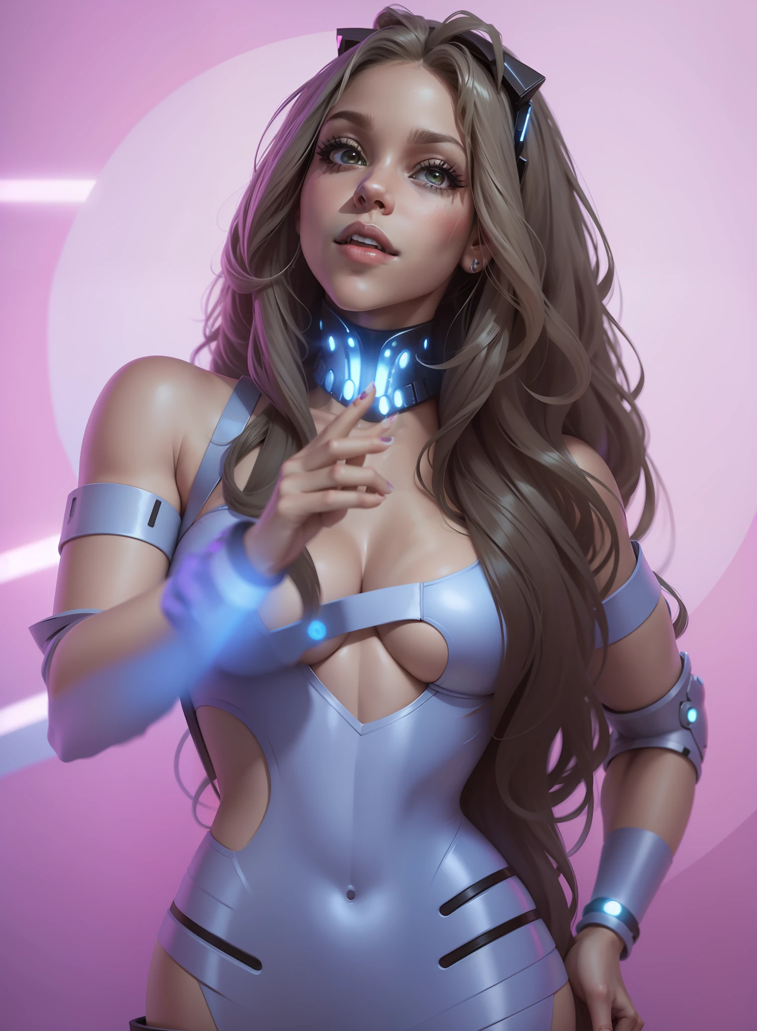 Shakira, the internationally acclaimed Colombian singer and songwriter, is portrayed in this prompt as a robotic version of herself. The robotic Shakira retains her iconic features and distinctive style, but with a futuristic twist. She is depicted as a humanoid robot with a sleek and polished metallic exterior, adorned with vibrant LED lights that illuminate in sync with her music.

Despite her robotic form, Shakira's essence and artistic expression remain intact. She captivates audiences with her mesmerizing dance moves, dynamic stage presence, and powerful vocal performances. Her robotic body allows for seamless and fluid movements, enhancing her ability to deliver energetic and captivating live performances.

As a robotic artist, Shakira continues to push boundaries and innovate in the music industry. She utilizes advanced artificial intelligence algorithms and cutting-edge technologies to create unique sounds and melodies that blend her signature Latin pop style with futuristic electronic elements. Her music resonates with both humans and robots, transcending boundaries and uniting audiences from all walks of life.

While the concept of a robotic Shakira may exist purely in the realm of imagination, it represents the idea of technological advancements intertwining with the world of music and entertainment. It showcases the potential for creativity and innovation in an ever-evolving future where artistry and technology converge. --auto --s2