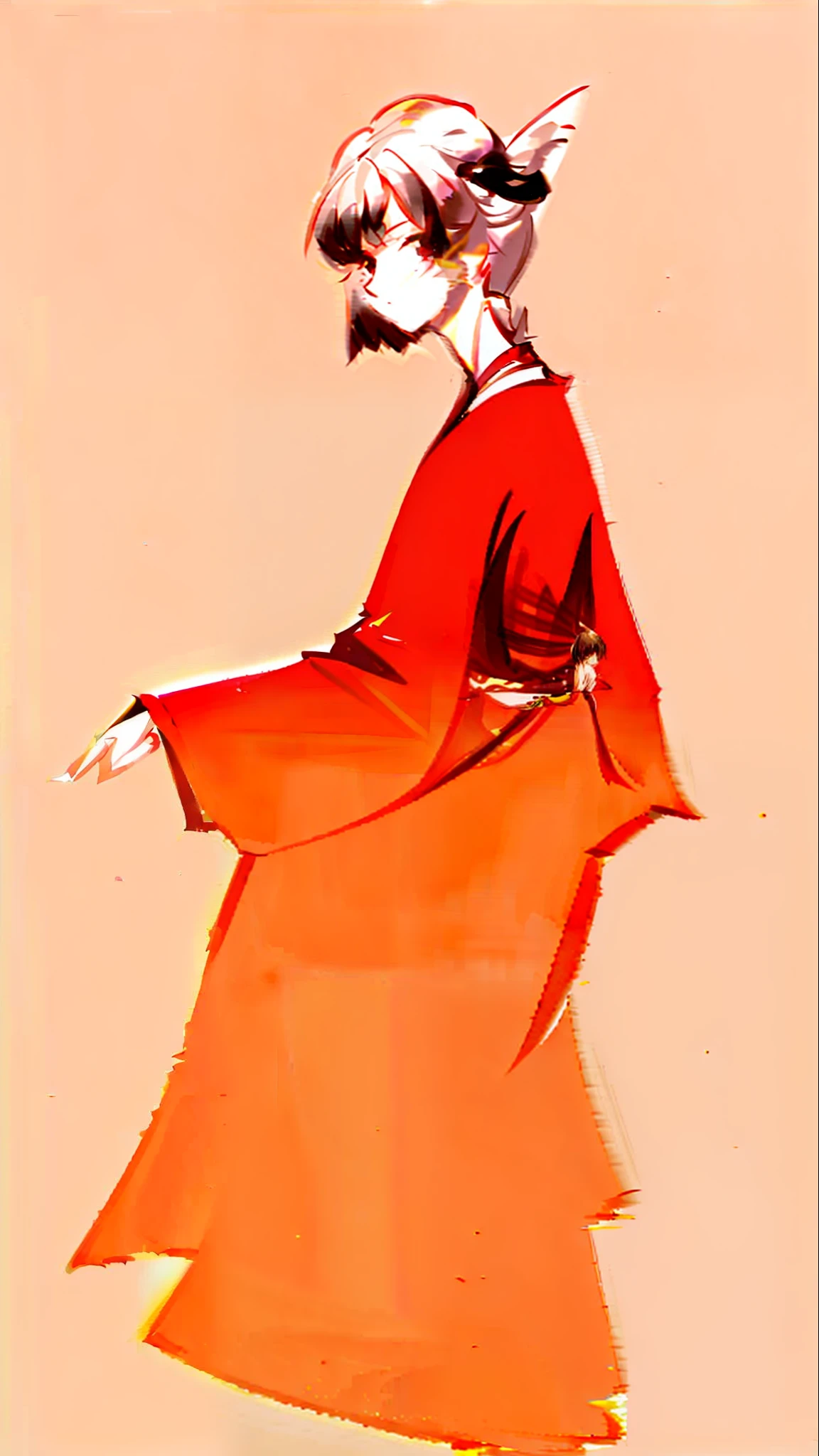 Style painting of a woman with white hair and wings, inspired by Krenz Kuschat, inspired by Victor Mosquera, João Ruas, Krenz Kusaud, Thong Kang Art Style, James Jean Art, Style James Jean, Amano Yoshitaka style, Satoshi Style, inspired by Dustin Nguyen
