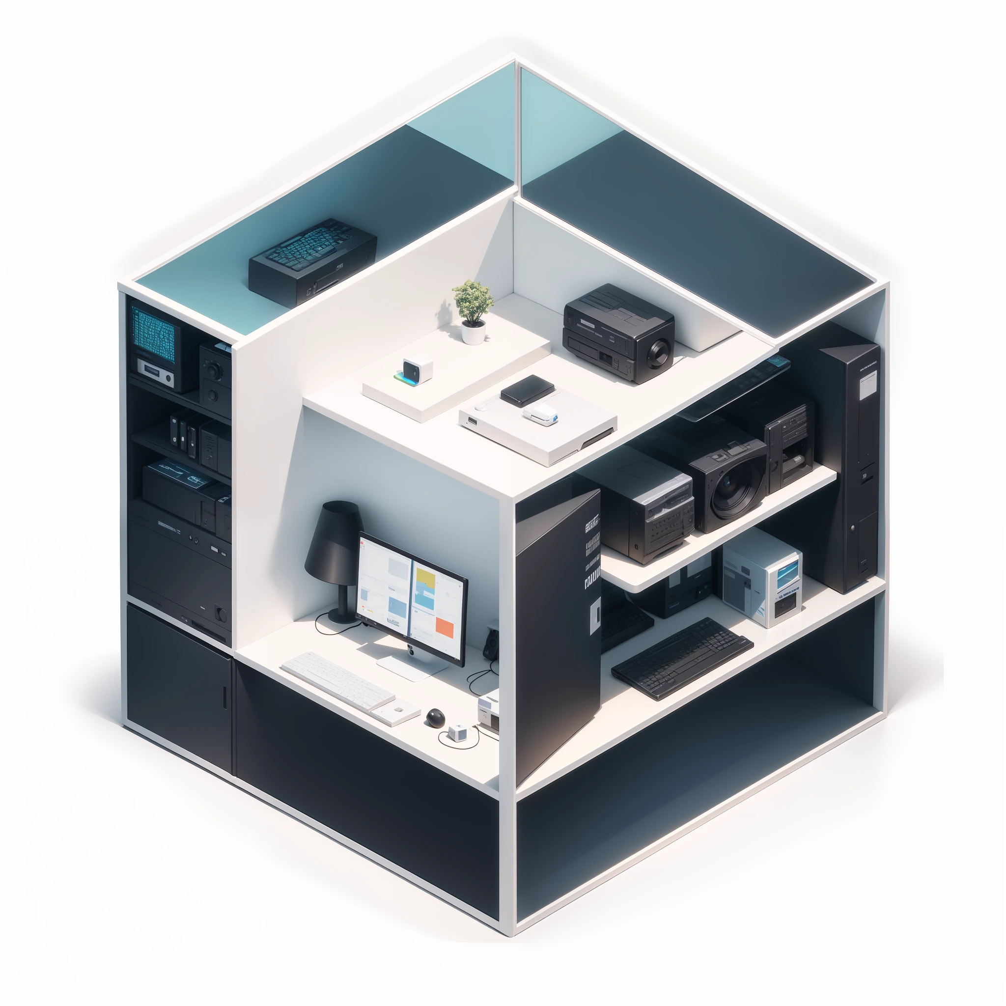 Police operating computers in offices, best quality , blind box toy style, high detail, ray tracing, stereogram, three sided view, Op art, 8k, high details, high quality, 8k, masterpiece, ccurate --auto --s2