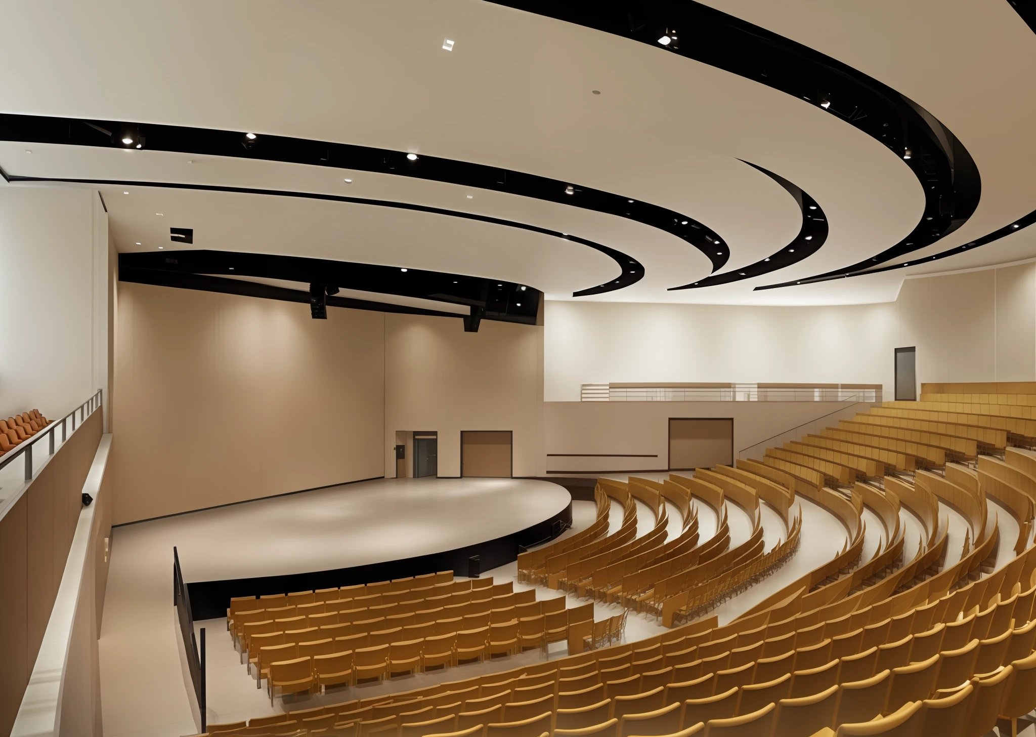 arafed view of a large auditorium with rows of seats, concert hall, photo of a big theaterstage, big hall, photo of a huge theaterstage, large hall, lecture halls and gambling dens, by David Chipperfield, panels, dezeen, exceptional, instagram photo, artistic rendering, spacious, transparent background, render corona