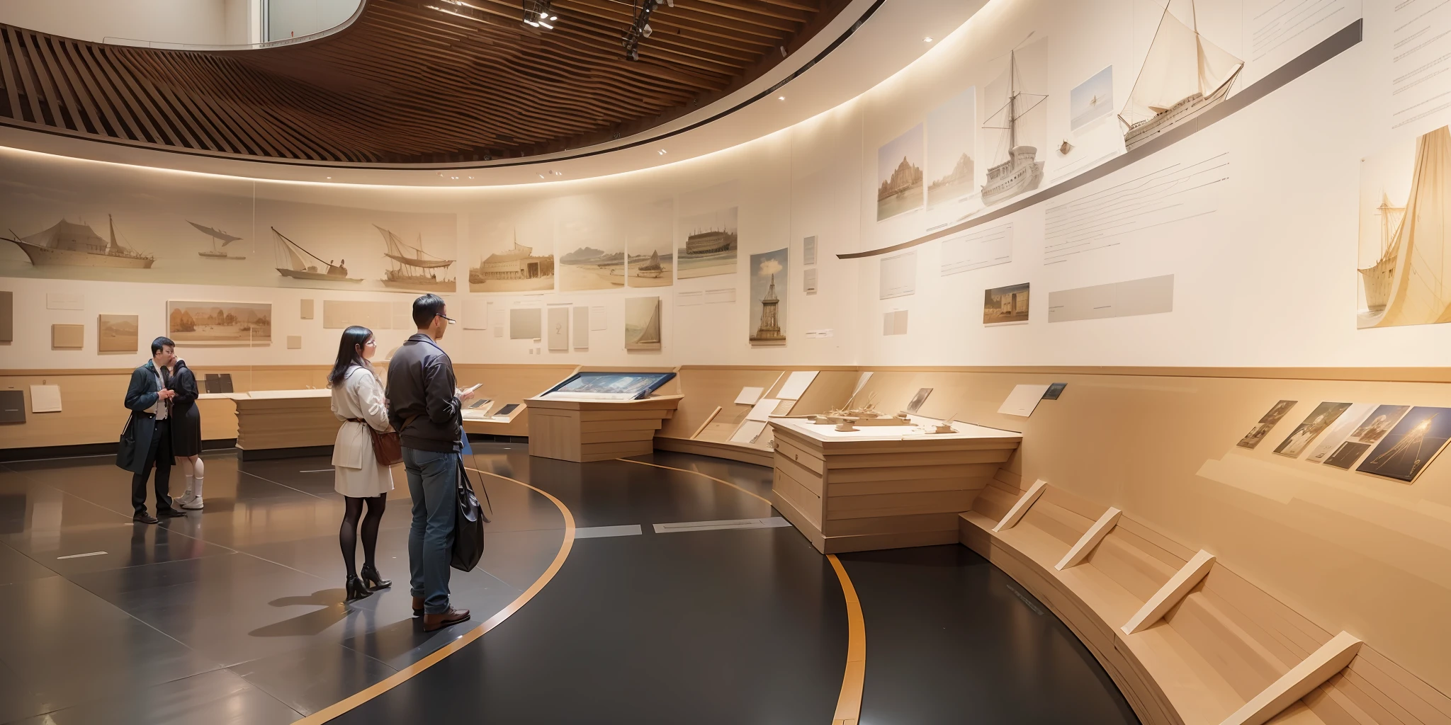 Exhibition space in the Naval Museum