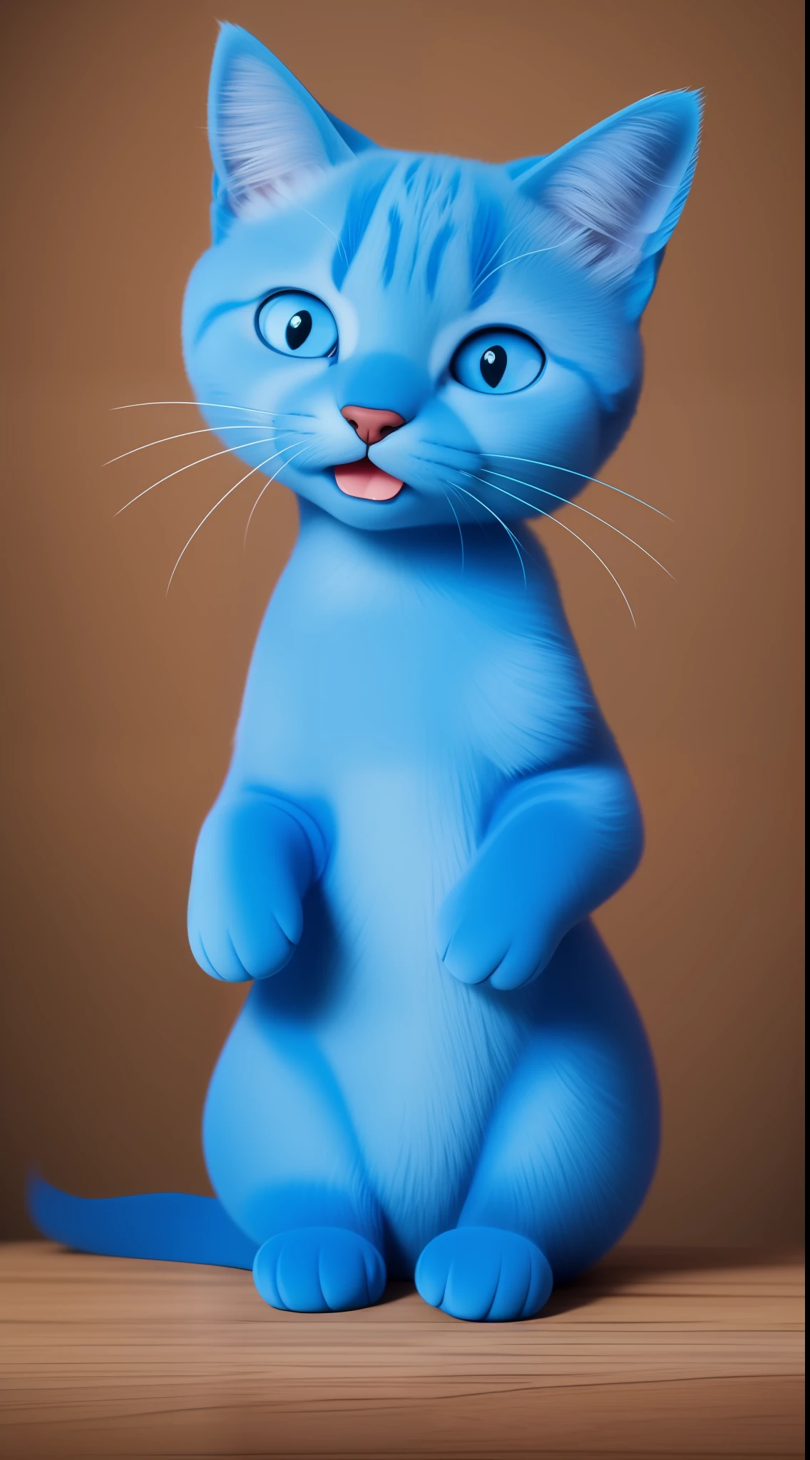 A blue cat, stupid cute, 4k,tury