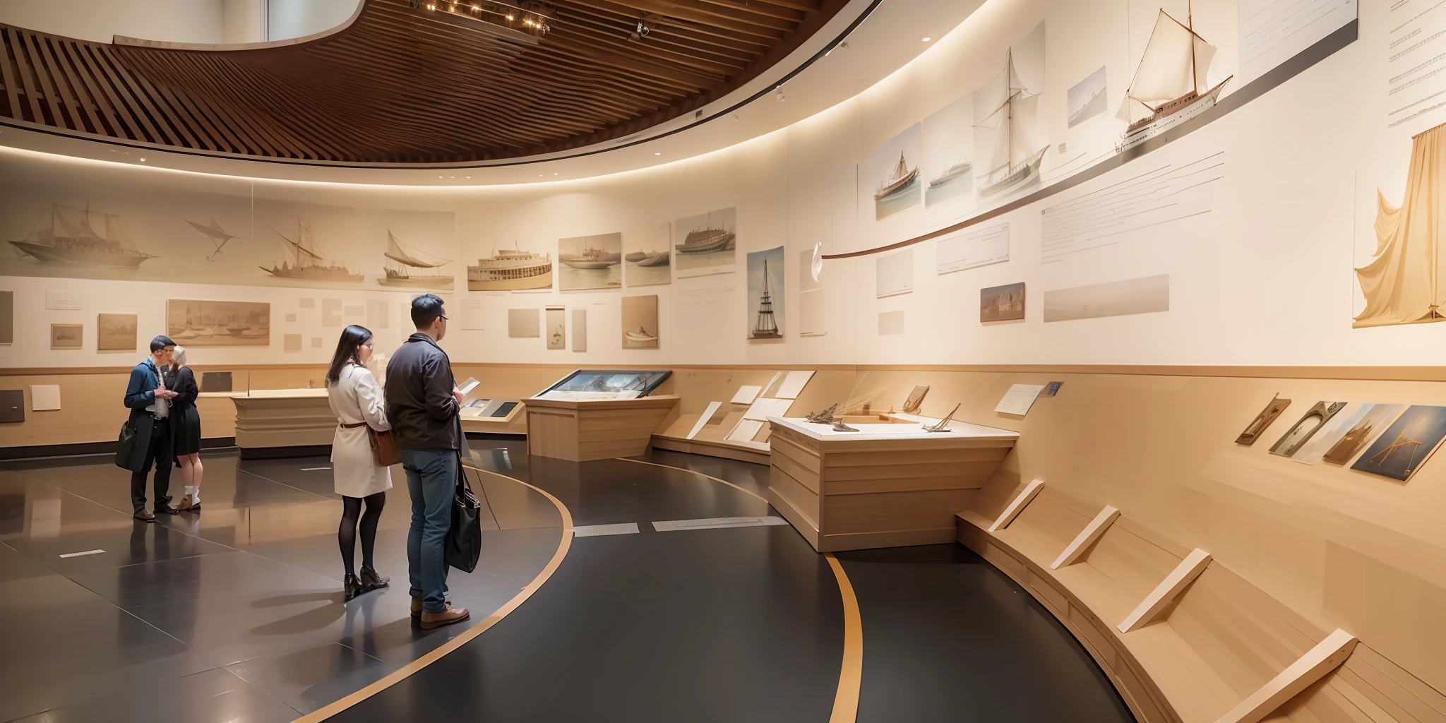 Museum interior design, naval artifact display space