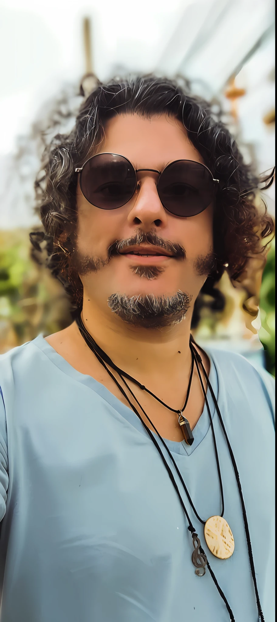 arafed man with sunglasses and a necklace with a medallion on it, artur bordello, alexandros pyromallis, carmelo blandino, style of paolo parente, marco bucci, inspired by Joaquín Torres García, emanuele dascanio, david rios ferreira, simone graci, stefano brunesci, victor maristane