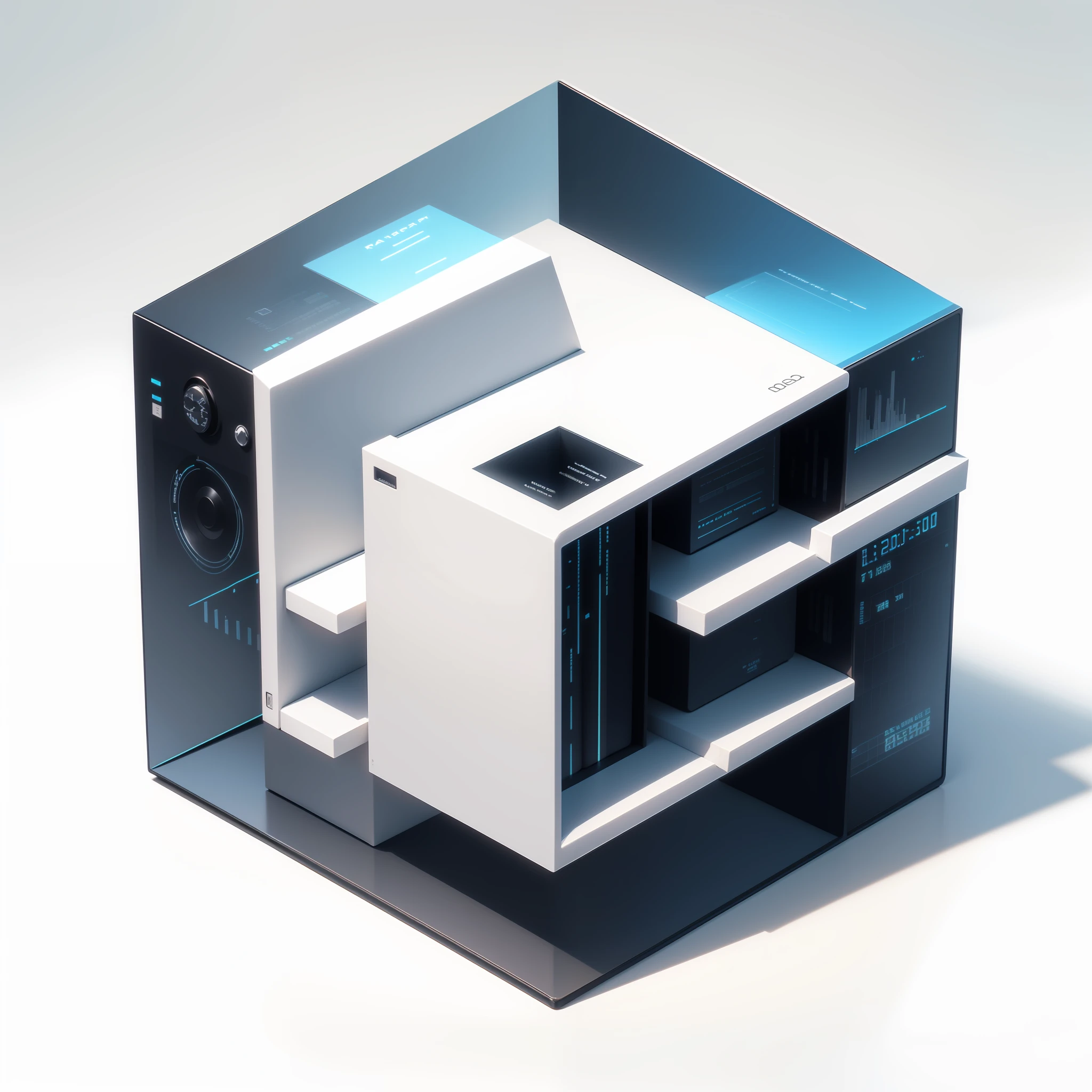 finance, Informatization, currency, data, Serve, best quality , blind box toy style, high detail, ray tracing, stereogram, three sided view, Op art, 8k, high details, high quality, 8k, masterpiece, ccurate --auto --s2