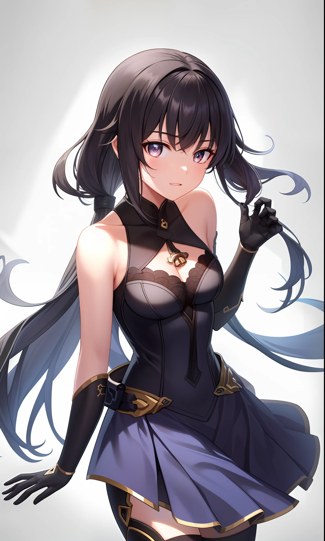 Dynamic lighting, high resolution, sharp focus, depth of field, best shadow, 1 girl) masterpiece, the best, very detailed CG "facial details, best quality, 1 girl, two-dimensional, sci-fi, genshin Keharu, cute, cold, total angular hairstyle, posture standing, bone-in translucent skin, beautiful girl with mechanical elements, top quality --auto --s2
