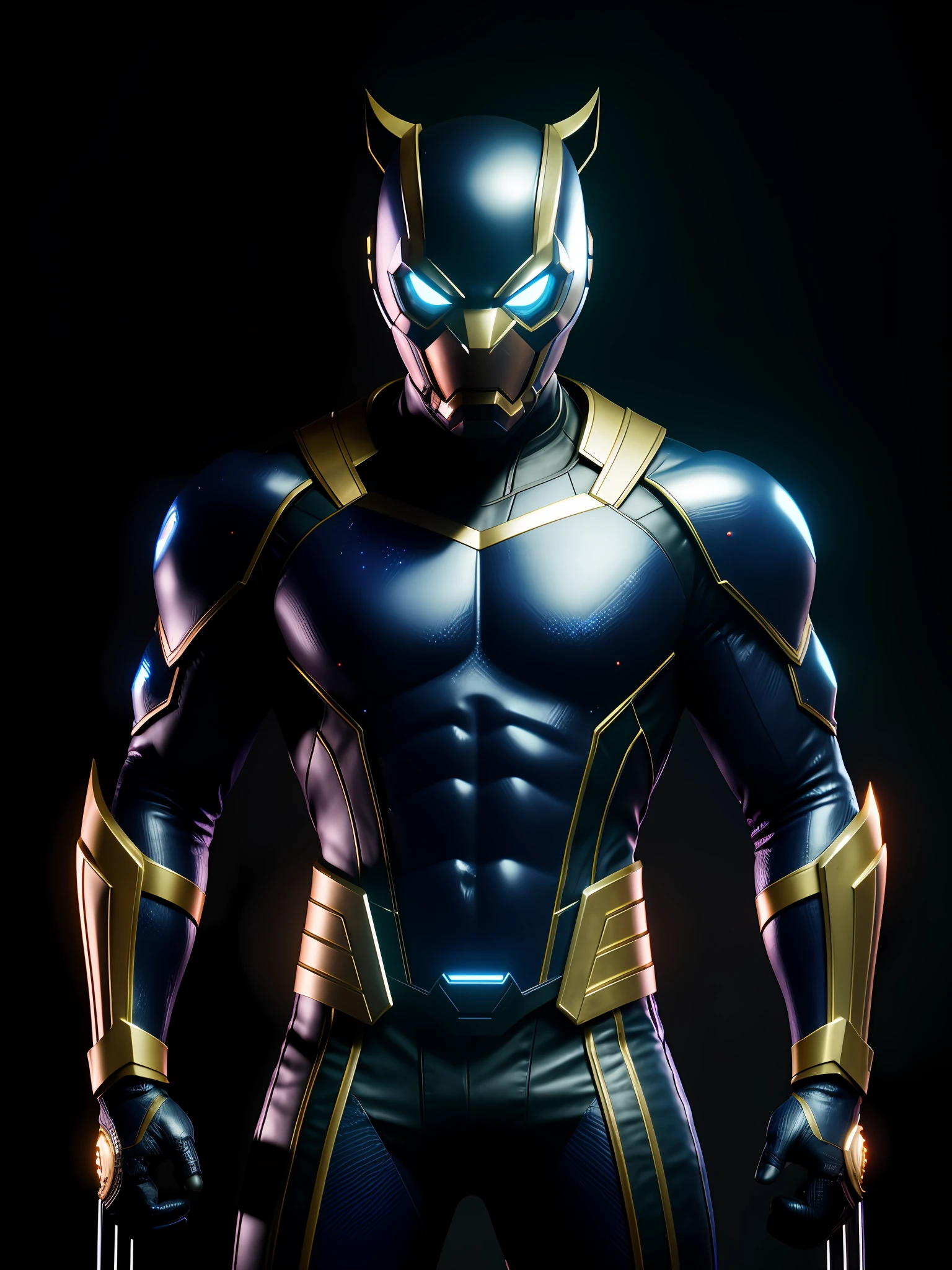 midjourny-v4 style, Professional Photoshot medium a Wolverine with highly detailed intricate cybernetics outfit, highly detailed beautiful face, standing in darkness with black particles surrounded the body, proportional body shape + perfect anatomy, symetrical dynamic pose, volumetric shadow, neon glowing dust particles effect + detailed particles, full hd render + 3d octane render + unreal engine 5 graphic 4k UHD + immense detail + dramatic lighting + well lit + intricate + fine details + octane render + Ray tracing + 8k + sharp focus + high vibran contrast, in the style Marvel style, trending on ArtStation