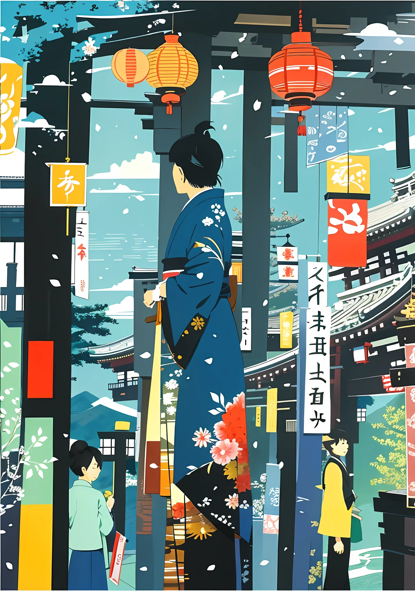 Images of Japan Kyoto, five-storied pagodas and shrine torii gates